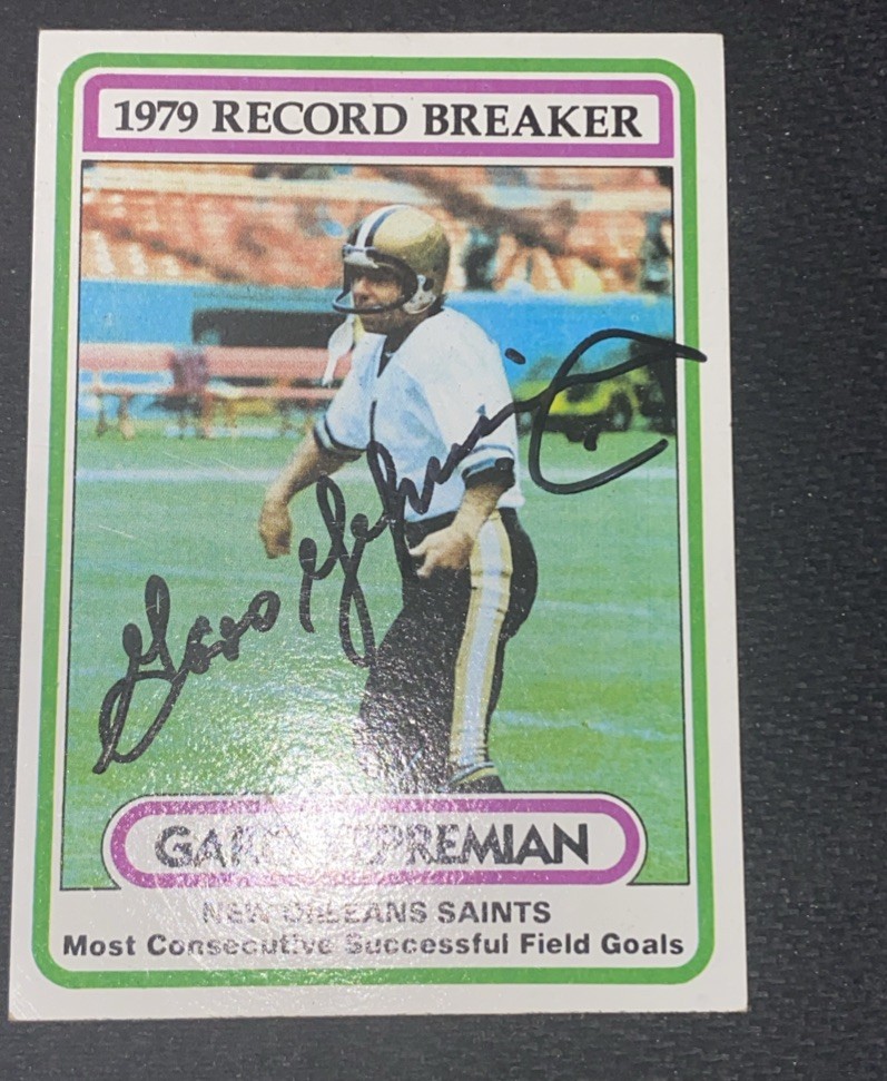 Garo Yepremian signed auto 1980 Topps #6 card New Orleans Saints