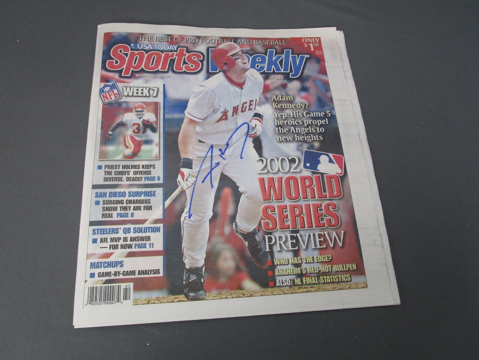 3 SIGNED Sports Weekly VLADIMIR GUERRERO + ADAM KENNEDY + ERIC GAGNE Baseball