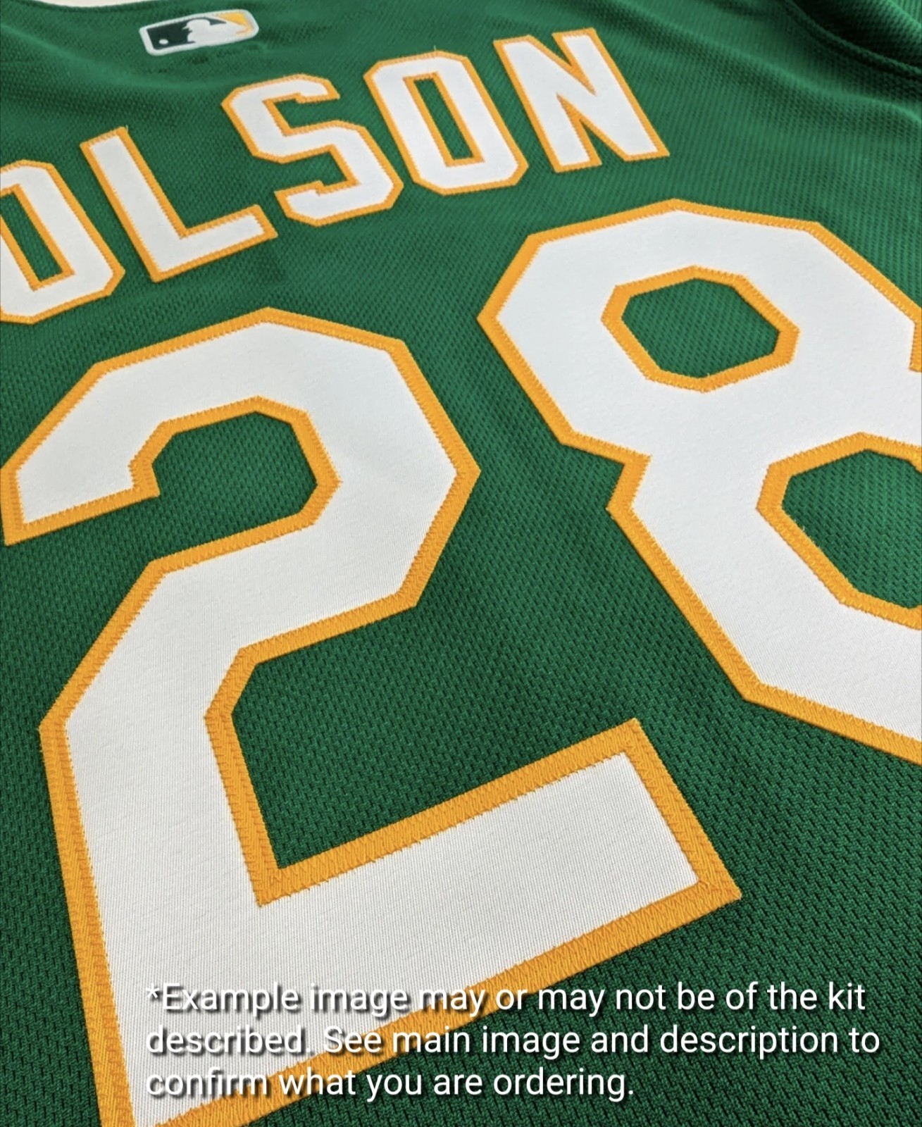 Oakland Athletics Kelly Green Jersey Custom Name and Number Lettering Kit