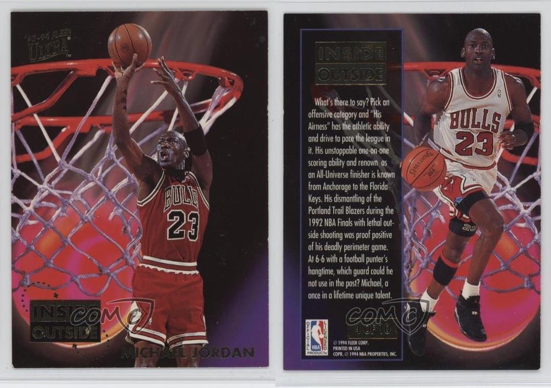 1993-94 Fleer Ultra Inside Outside Michael Jordan #4 HOF 1u9