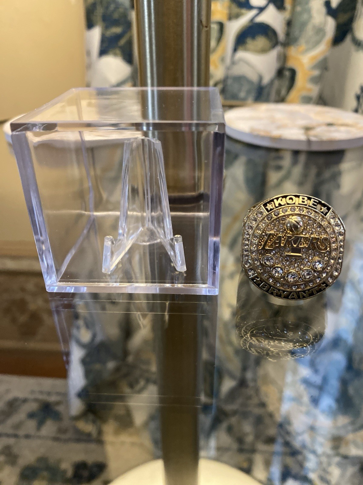 2020 LA Lakers Kobe Bryant Black Mamba 20 YRS Service Ring w/Showcase Cube