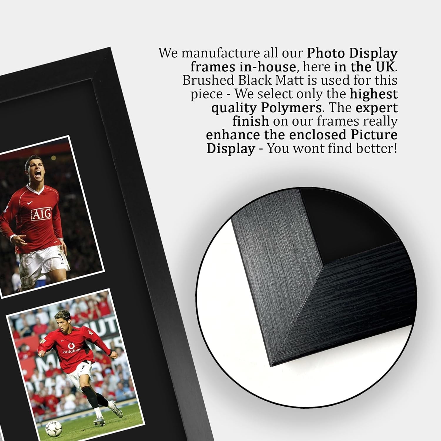 Signed Cristiano Ronaldo 16×12 Framed Picture – Premier Gift for Football Lovers