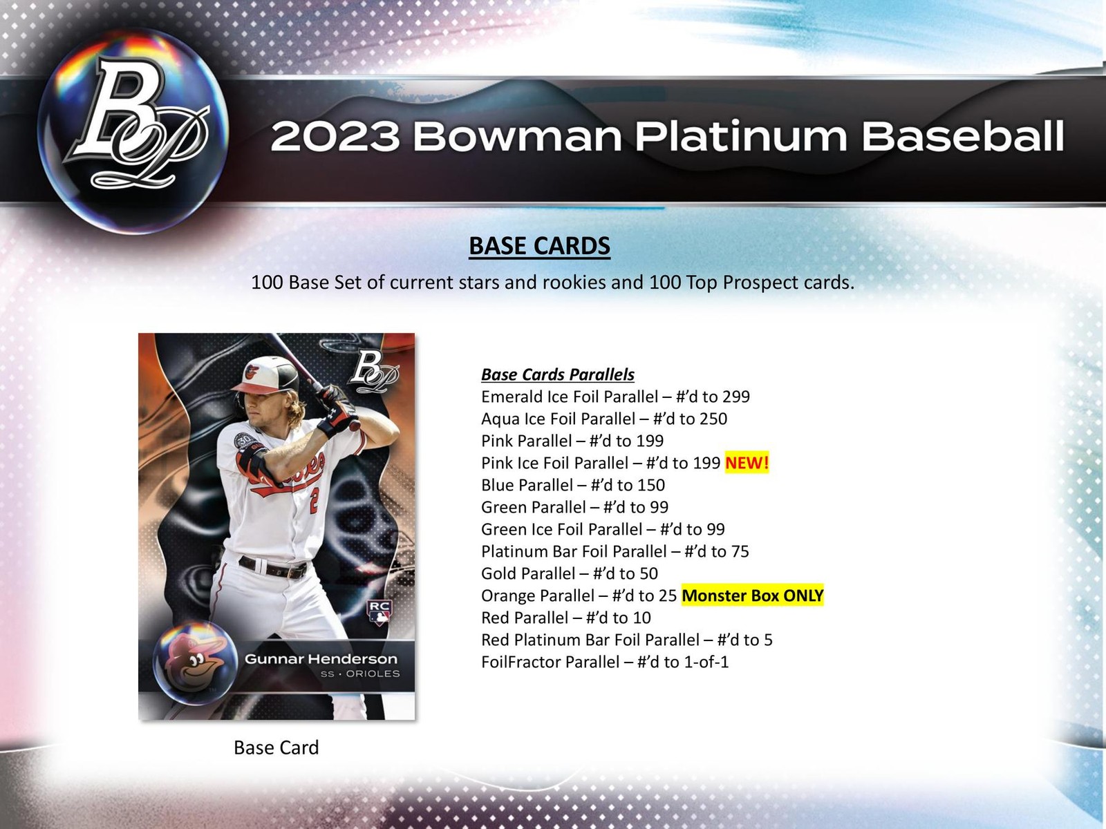 2023 BOWMAN PLATINUM BASEBALL MONSTER BOX