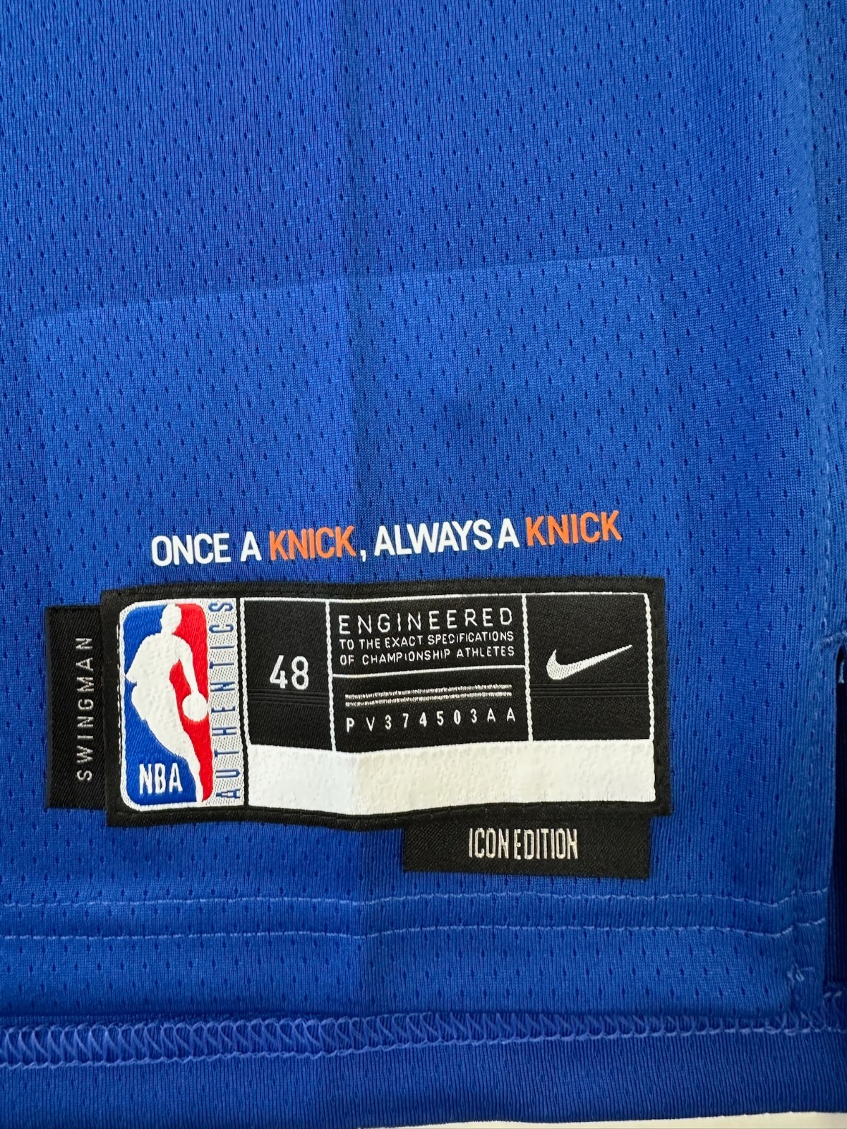 OG Anunoby New York Knicks NBA Finals Icon Edition Size L Jersey