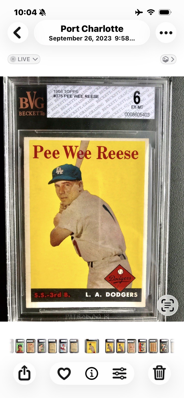 1958 Topps – Pee Wee Reese #375