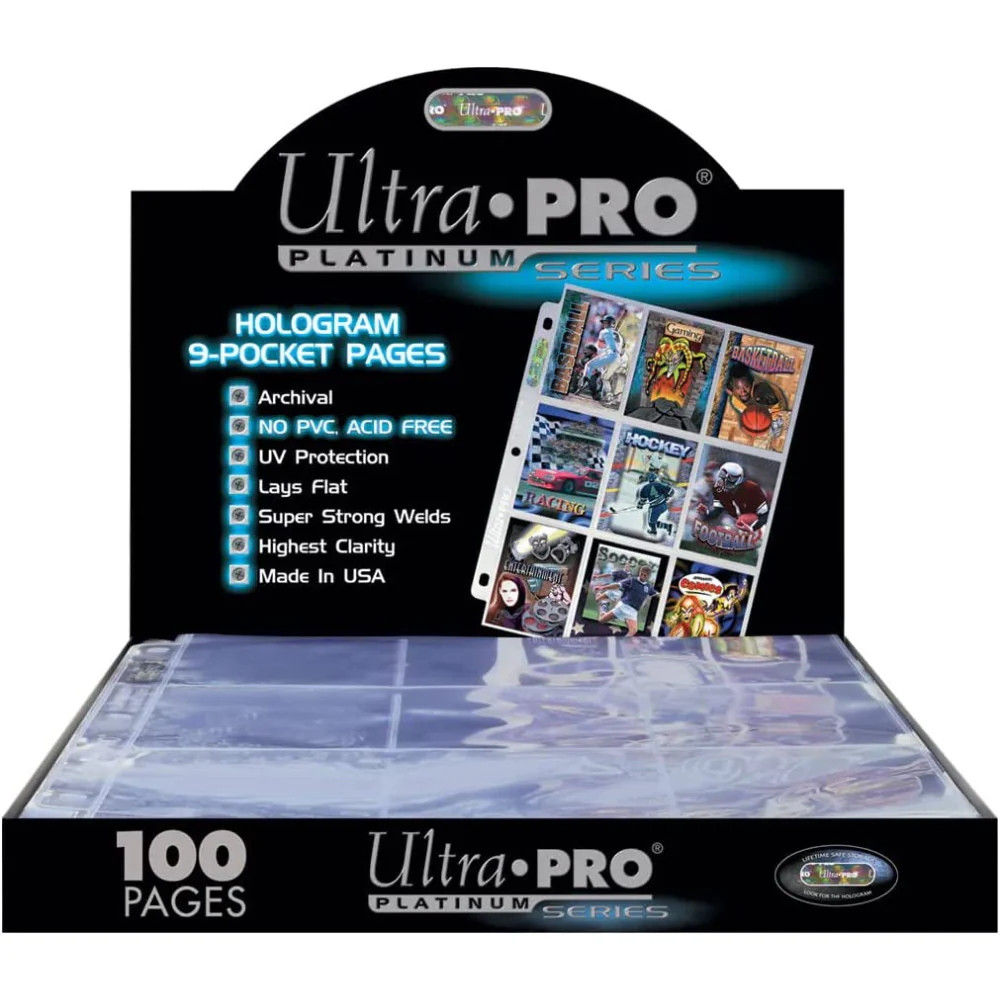 Ultra Pro Platinum Series 9 Pocket Pages of Card Sleeves – 100 Count
