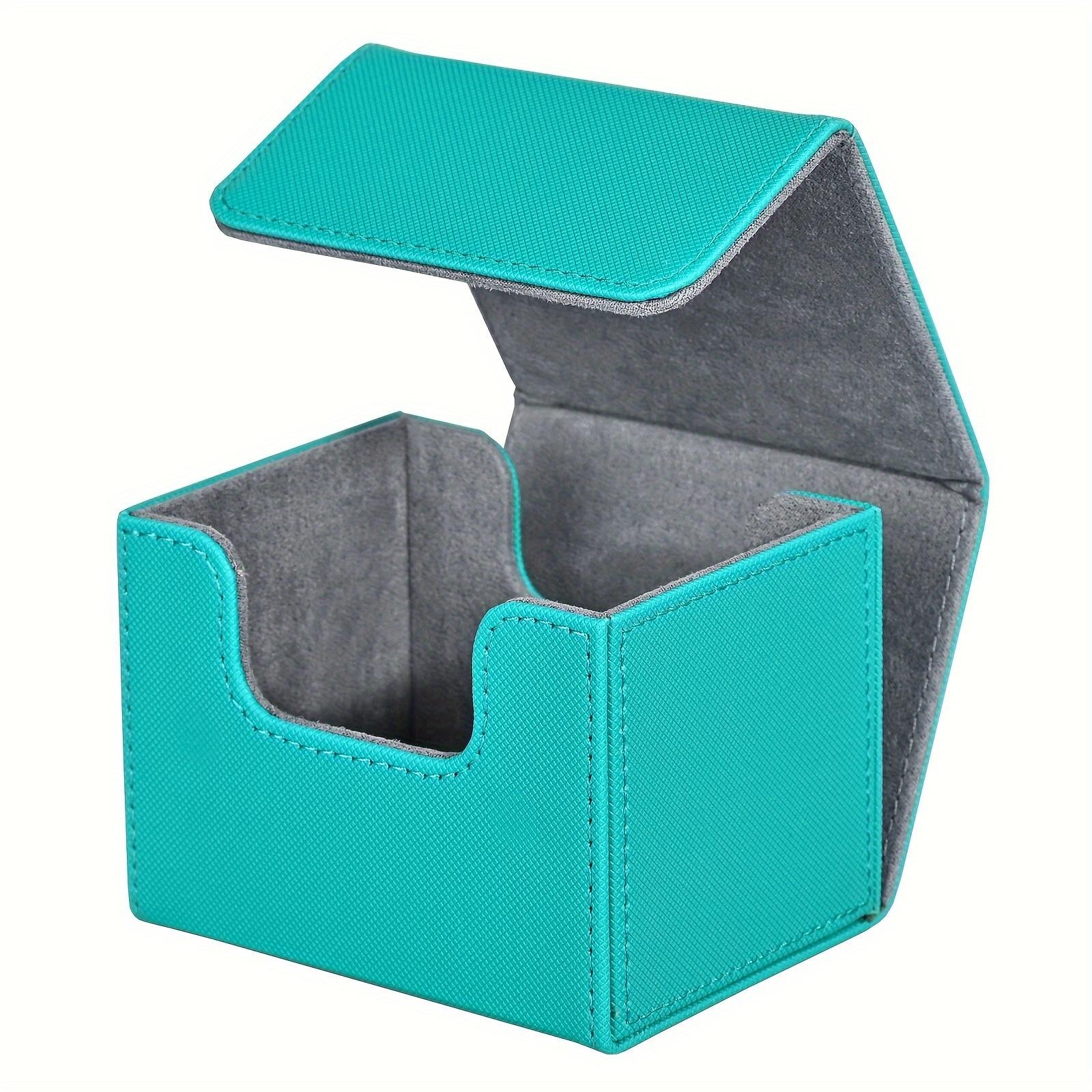 PU Leather Card Deck Box Magnetic Case Holds 100 Sleeved TCG Game Cards