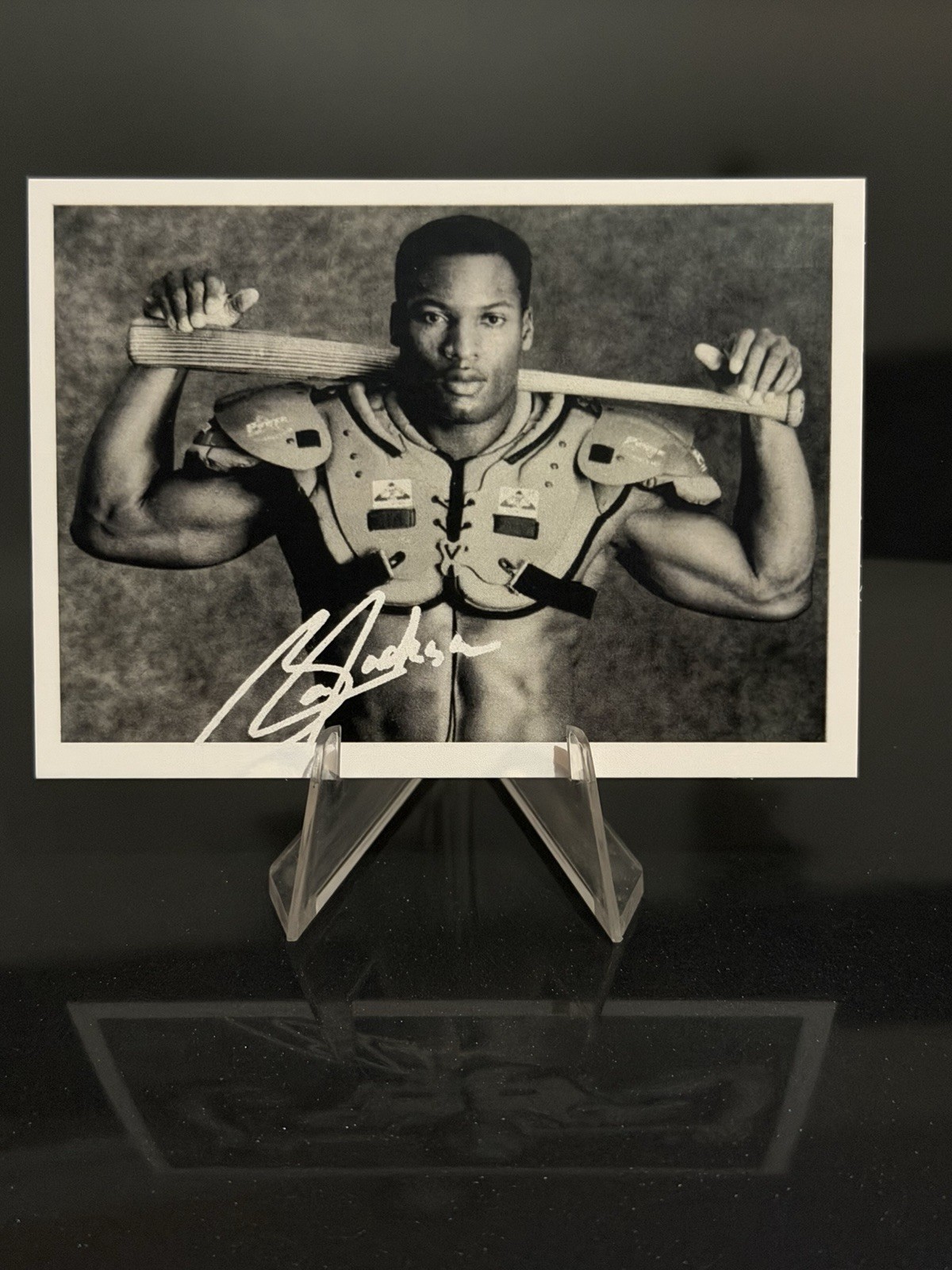 Bo Jackson Iconic “Bat on Shoulders” 1990 Score PROMO w/ FACSIMILE