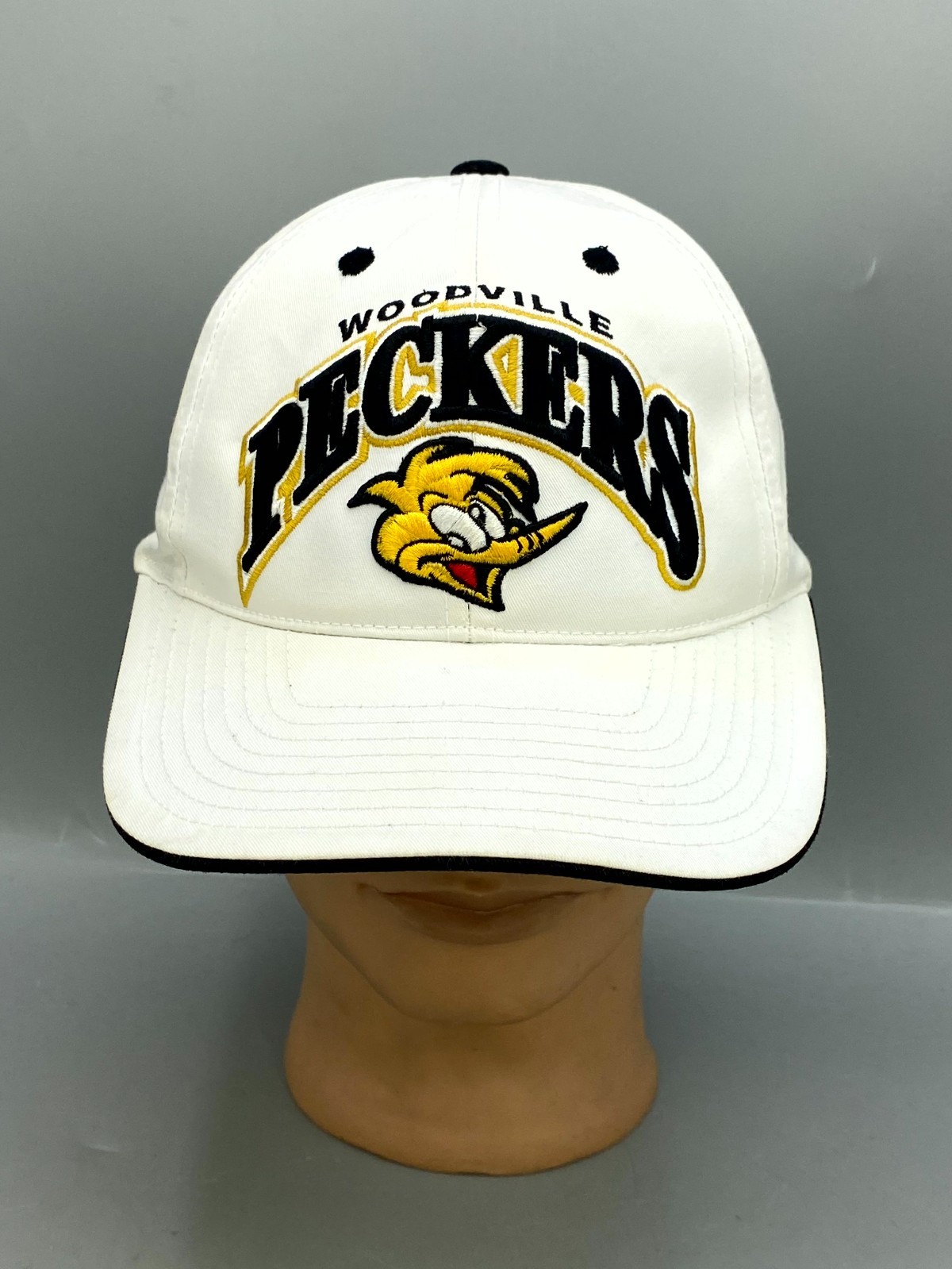 Top of the World Woodville Peckers Cap Mens One Size White Adjustable Back Hat