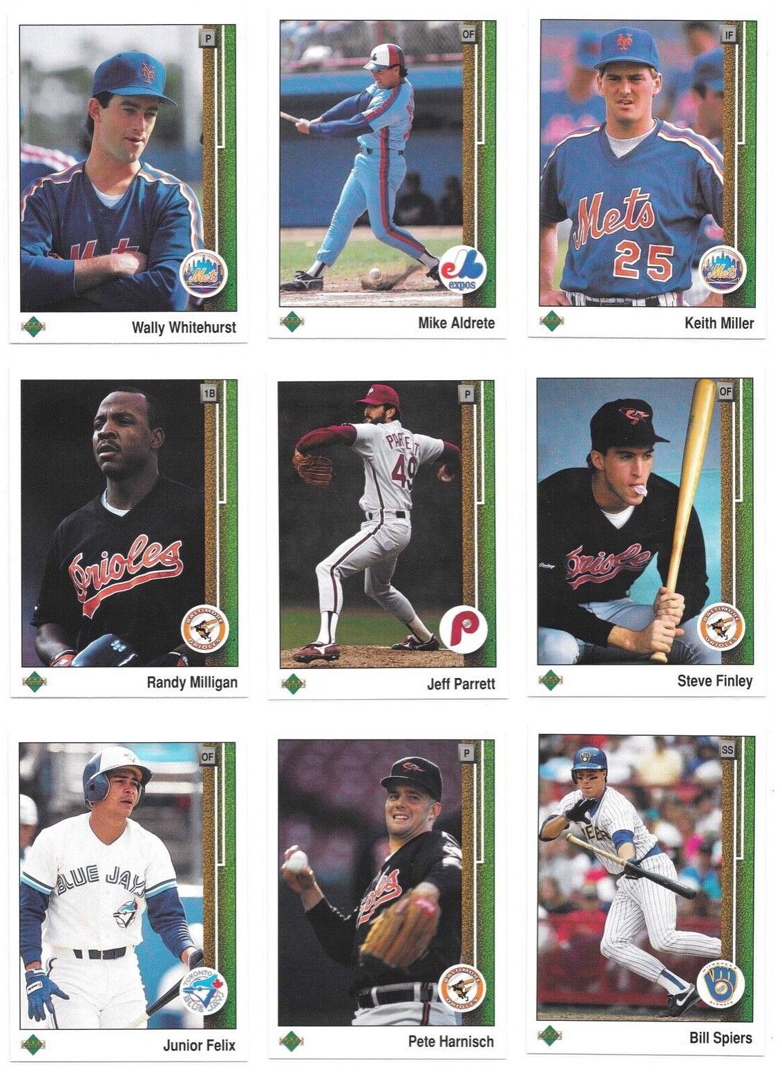 1989 Upper Deck High # Series Baseball Trading Cards #s 701-800 / Choose / mb29