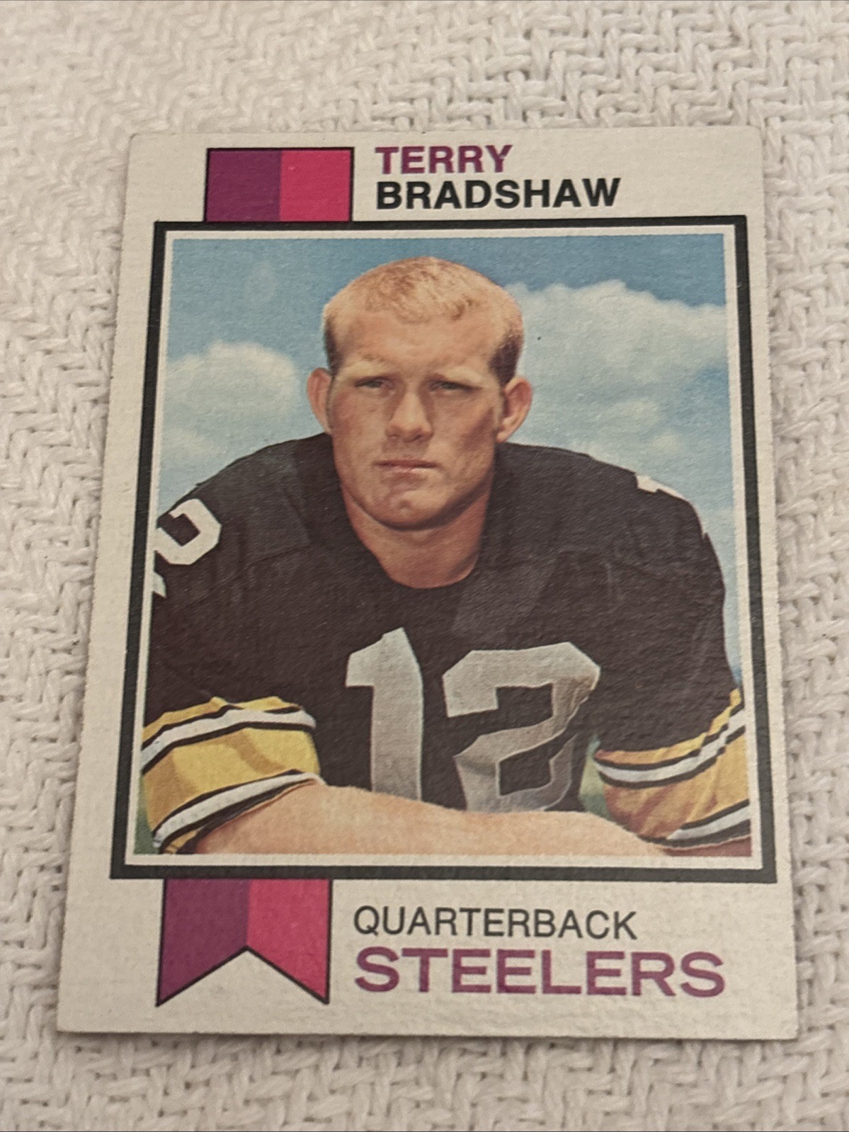 Terry Bradshaw 1973 Topps Football #15 – Pittsburgh Steelers (HOF)