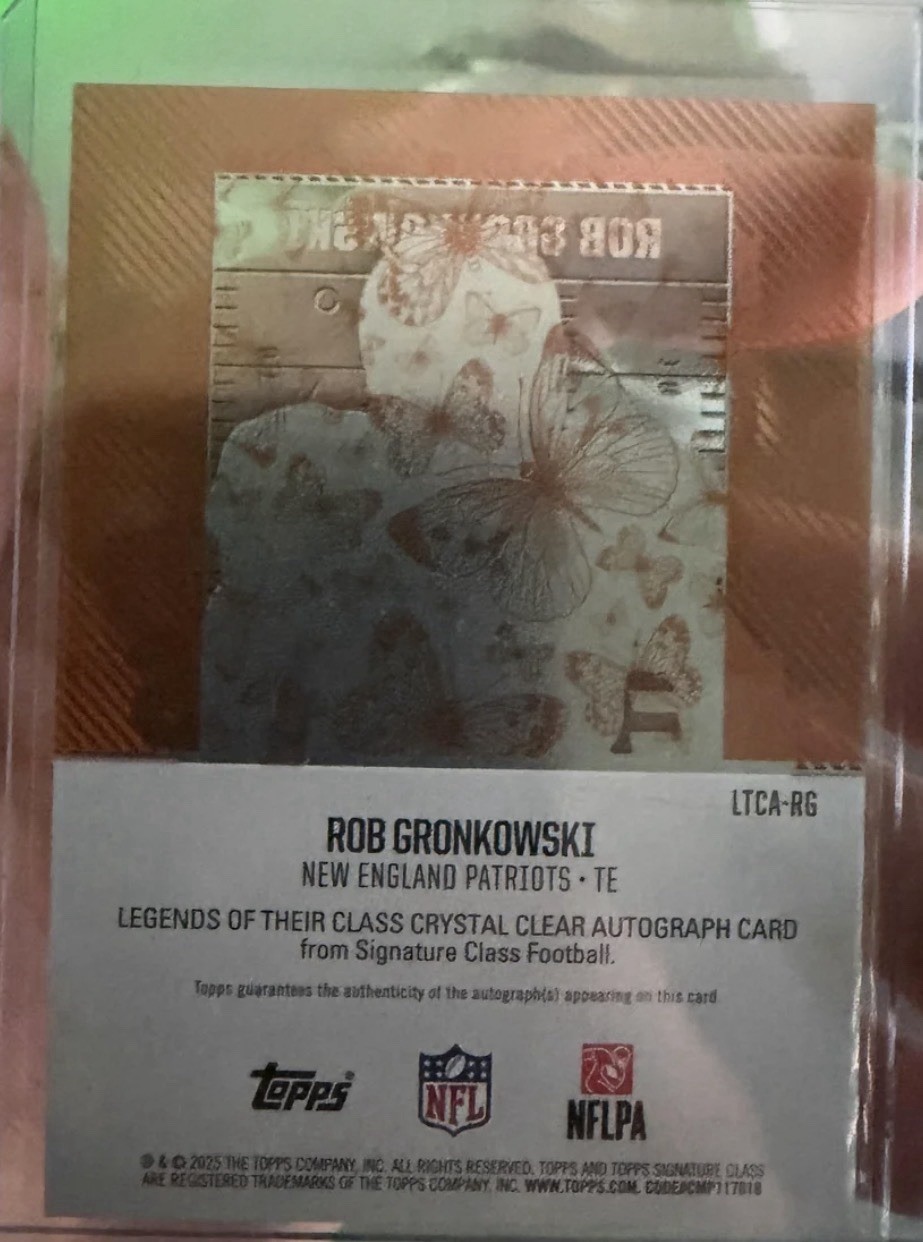 Topps 2025 Signature Class Rob Gronkowski Auto #LTCA-RG Patriots Acetate4/5