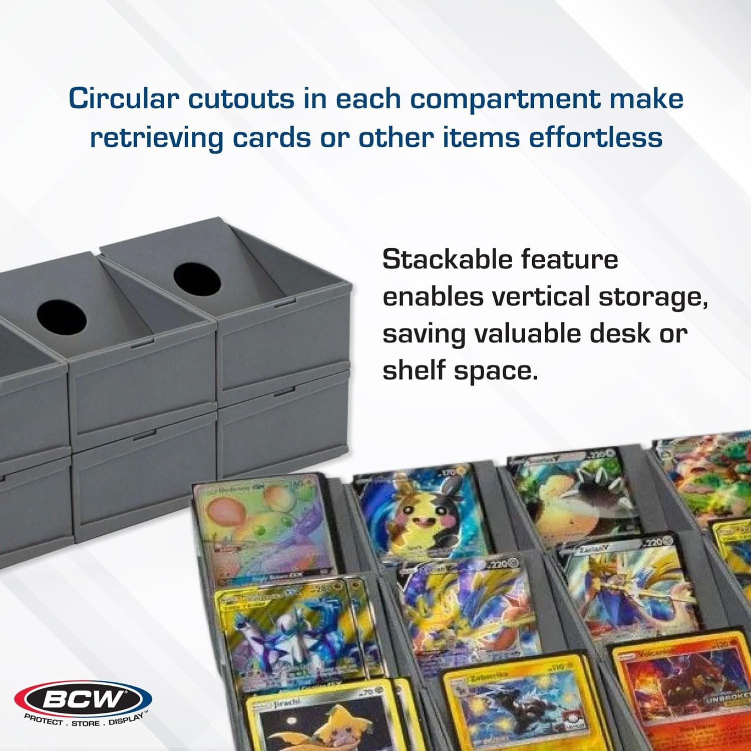 BCW Modular Card Sorting Tray – 2ct | Customizable Display and Storage Grid TCG