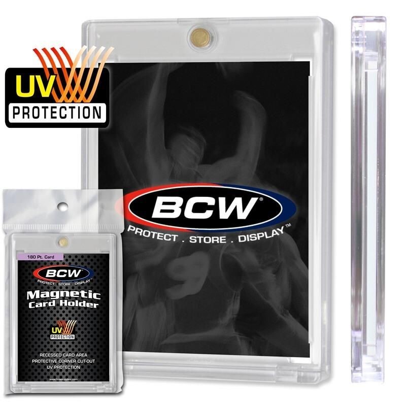 1 BCW Magnetic Card Holder 180 Pt Recessed UV Protection Slab 2 1/2 x 3 1/2 Inch