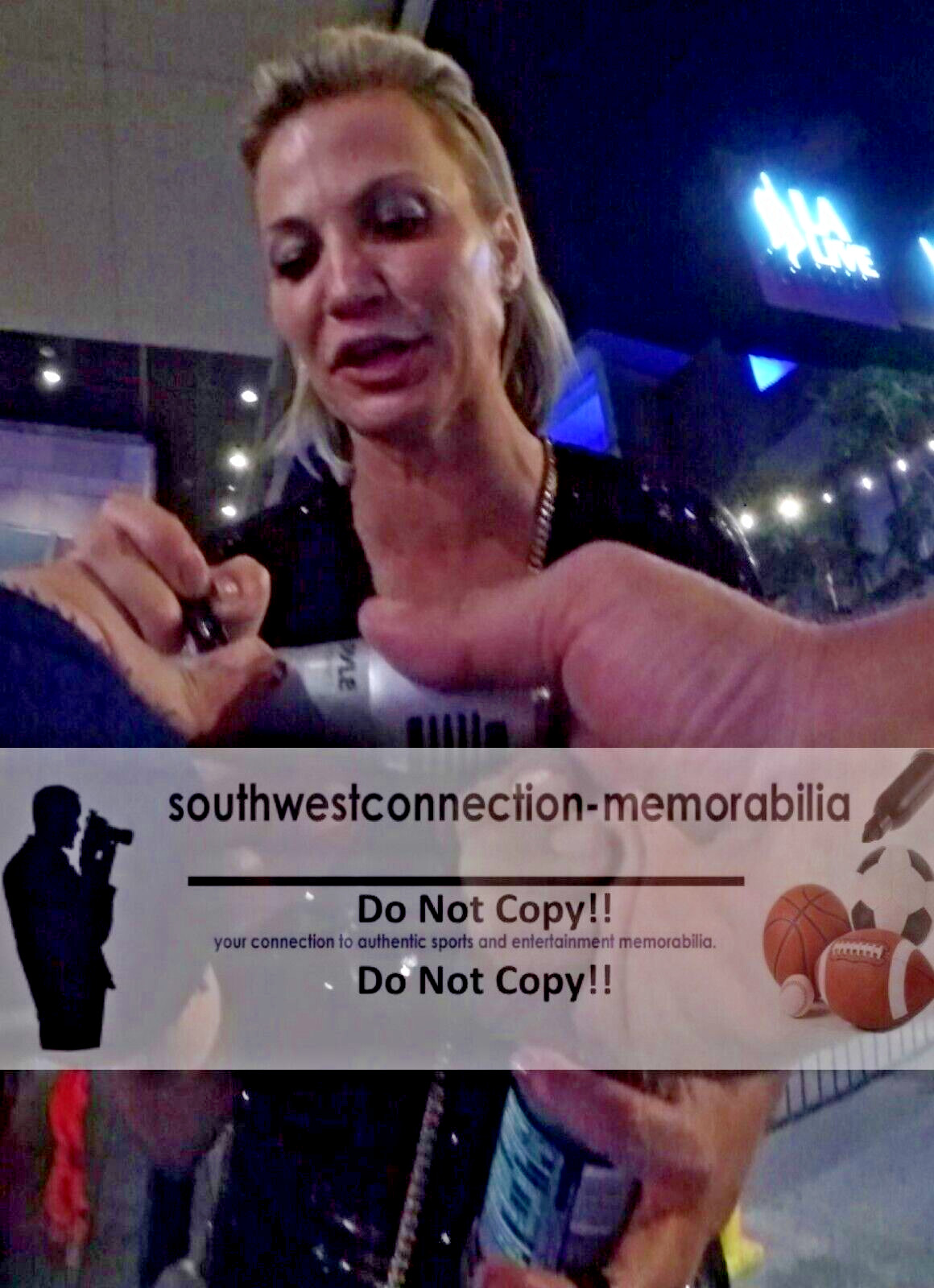 Michelle Beadle Signed Microphone ESPN Sportscaster Authentic Autograph Proof