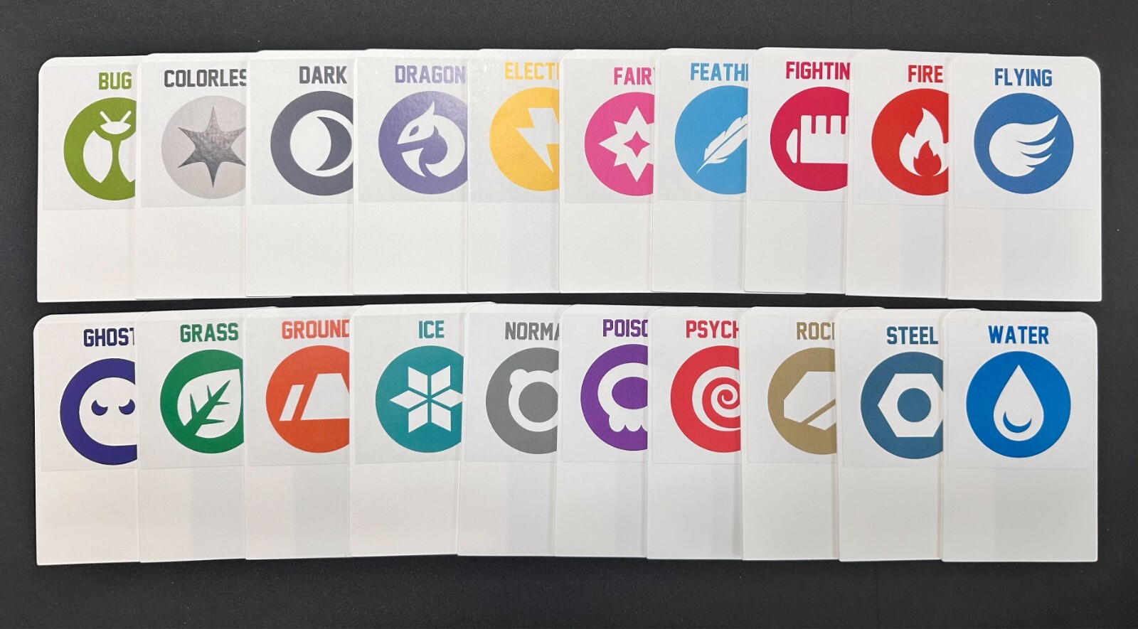 20 TALL Sports Card Dividers with FREE Custom Pokémon Energy Type Labels