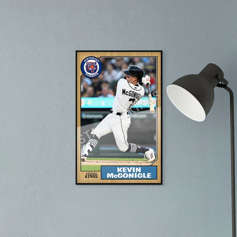 Kevin McGonigle Detroit Tigers 1987 Baseball Card Poster – 11×17 inches