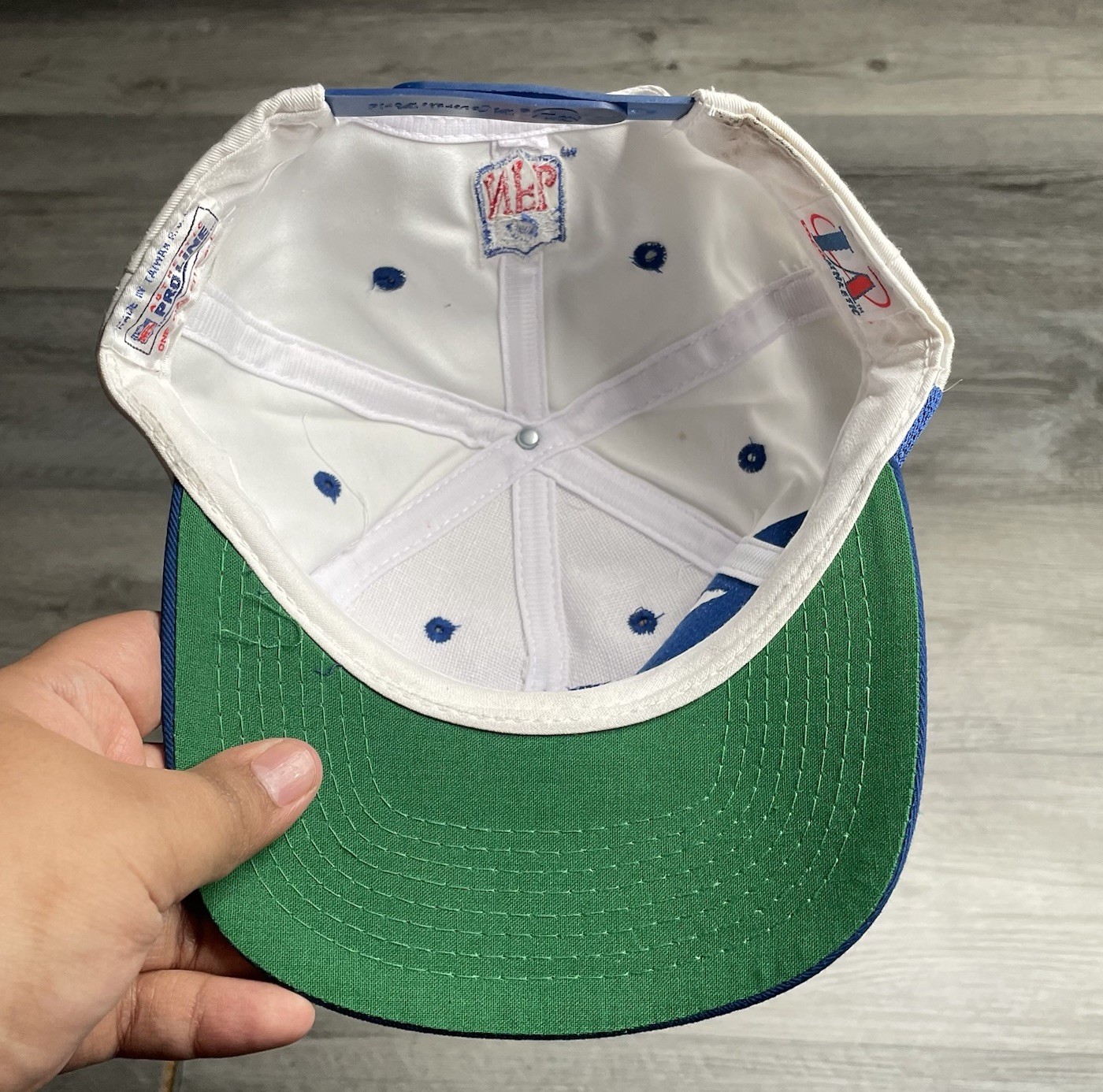 Vintage 90s Dallas Cowboys Logo 7 Athletic Sharktooth NFL Snapback Hat NWT