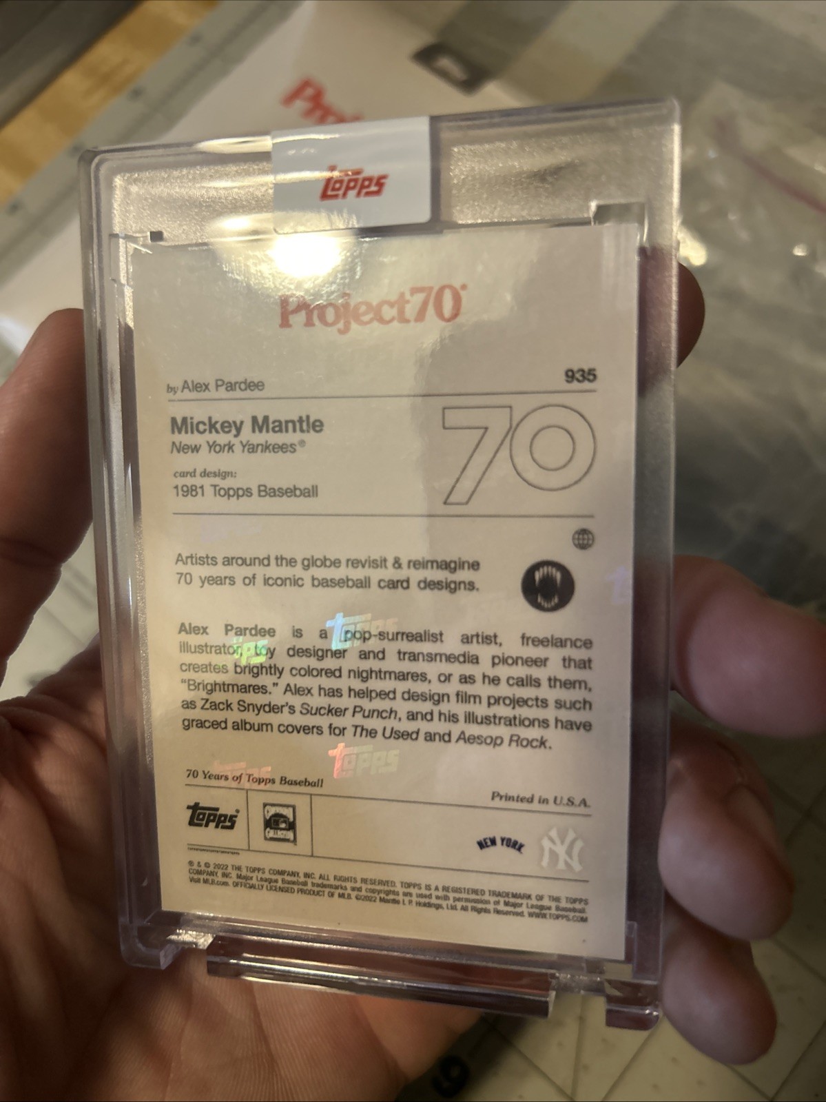 2021 Topps Project 70 1981 MICKEY MANTLE #935 by Alex Pardee 12,112 Printed FREE