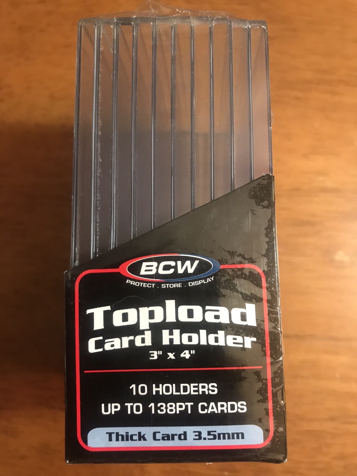 BCW 3X4 Thick Card 138pt Toploaders 1 Pack of 10 top loaders