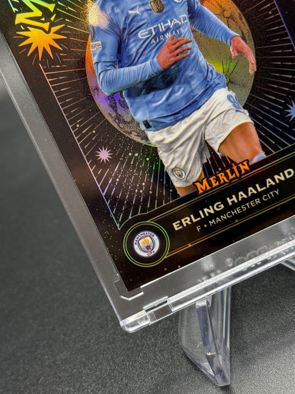 Erling Haaland 2023-24 Topps Merlin UCC Mystic Nights Refractor #MN-14 Man City