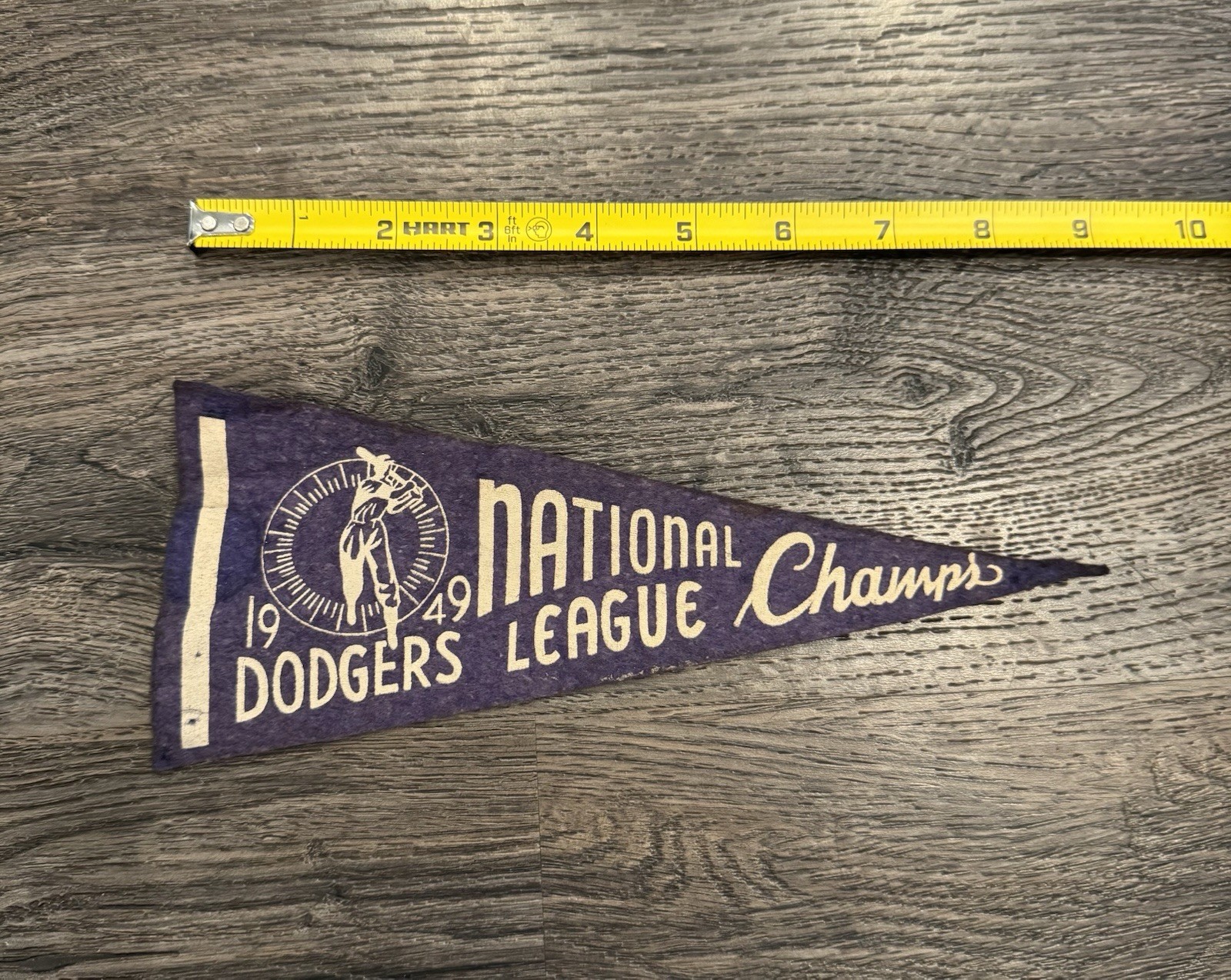 1949 National League Champions Brooklyn Dodgers Felt Pennant 9 Inches