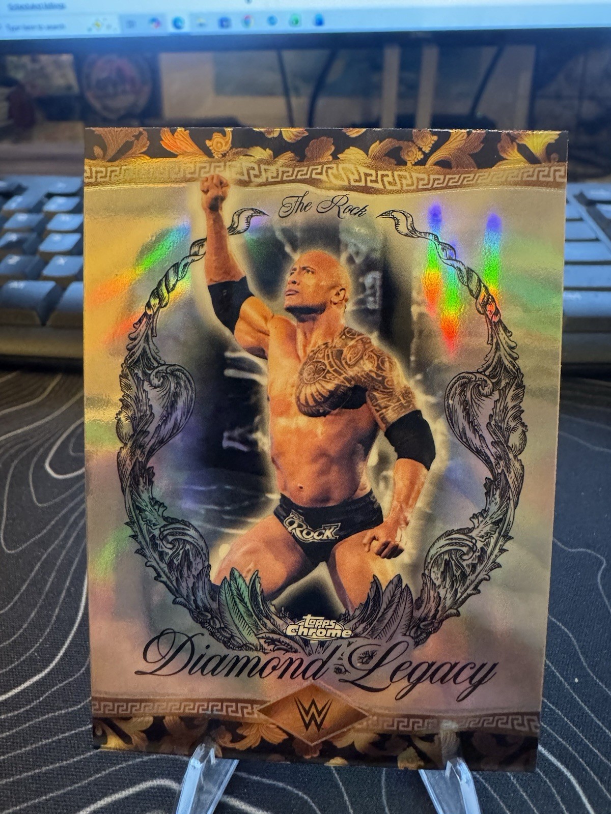 2026 Topps Chrome WWE #RDL-23 The Rock The Rock Diamond Legacy