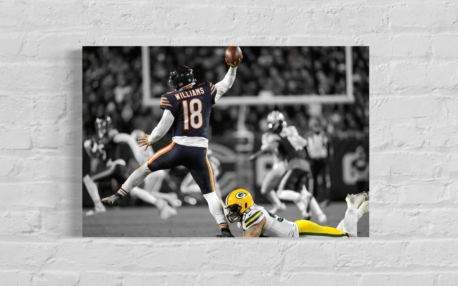 Caleb Williams | Jumpman TD throw vs. Packers | CANVAS | Sports Wall Art