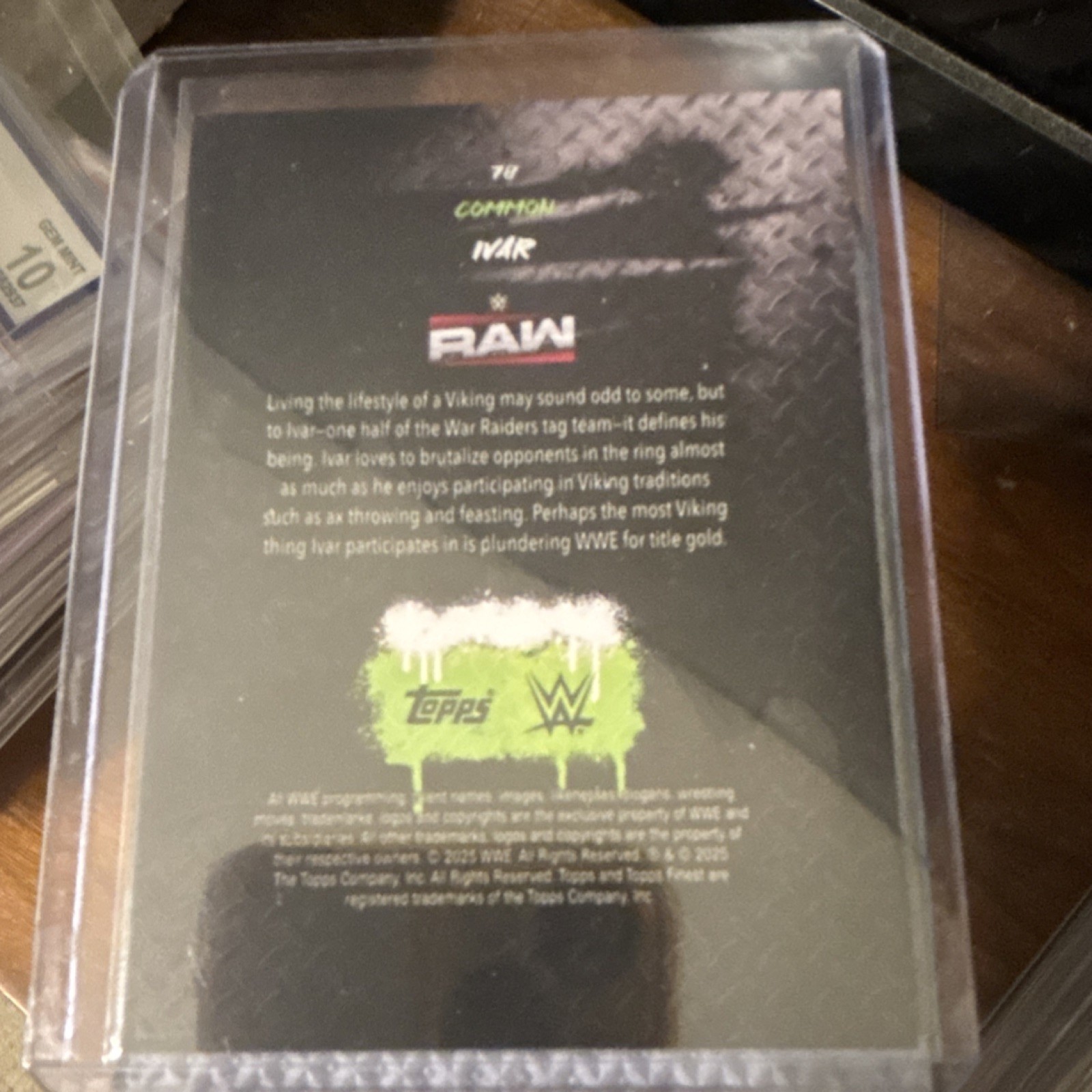 Topps 2025 Finest WWE Red Refractor Ivar #78 Serial Numbered /10 Wrestling