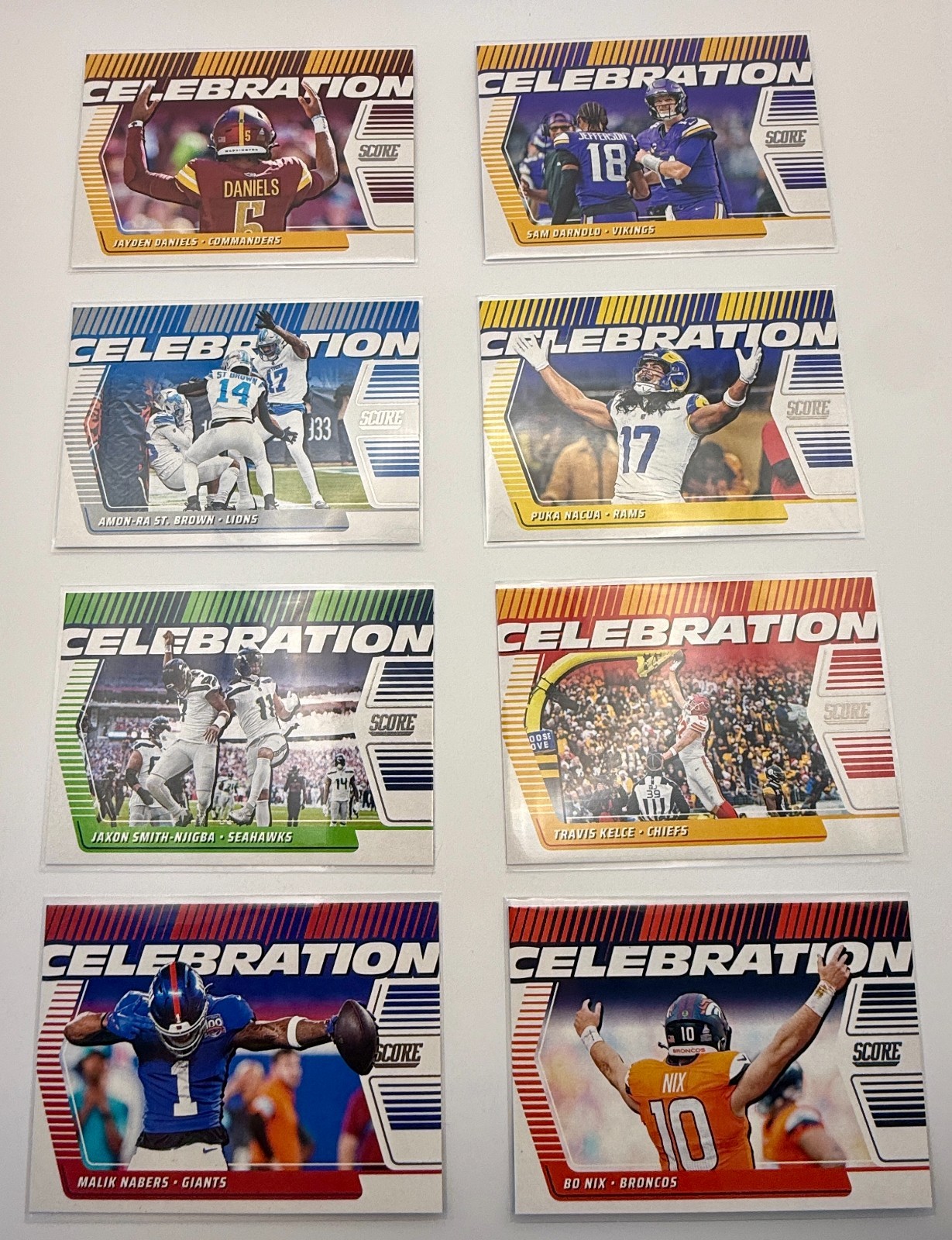 2025 Panini Score Football NFL Insert of CELEBRATION – You Pick! No Minimums!