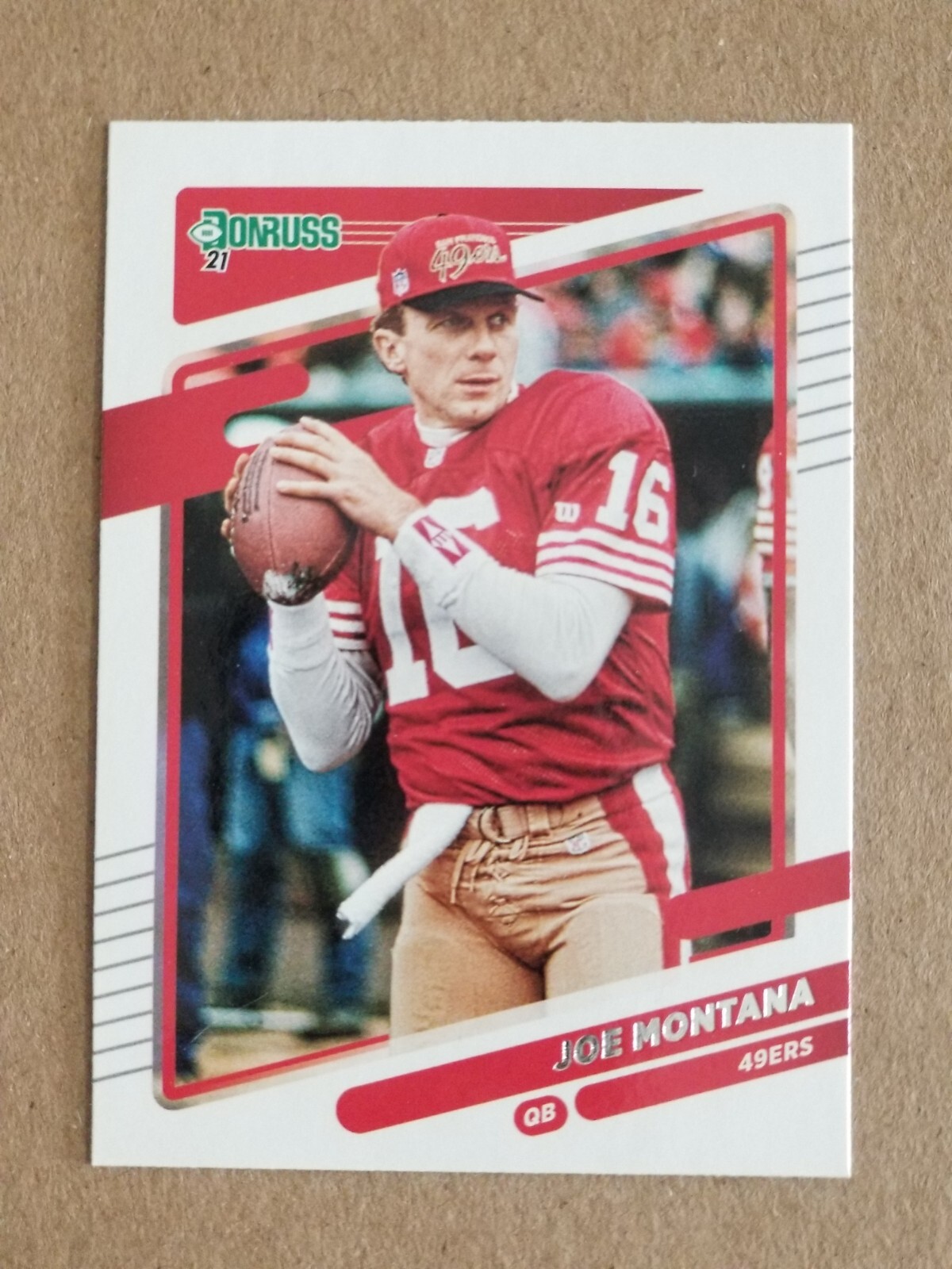 2021 Donruss No Helmet Variation Joe Montana #57 San Francisco 49ers