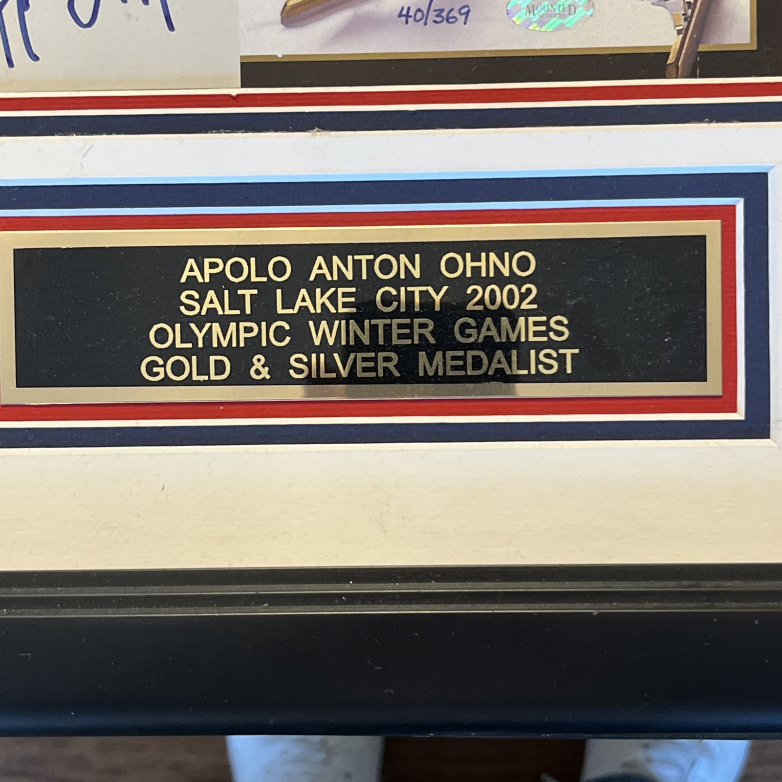 Apolo Anton Ohno Signed Sports Illustrated Framed LE 40/369 Olympics Auto