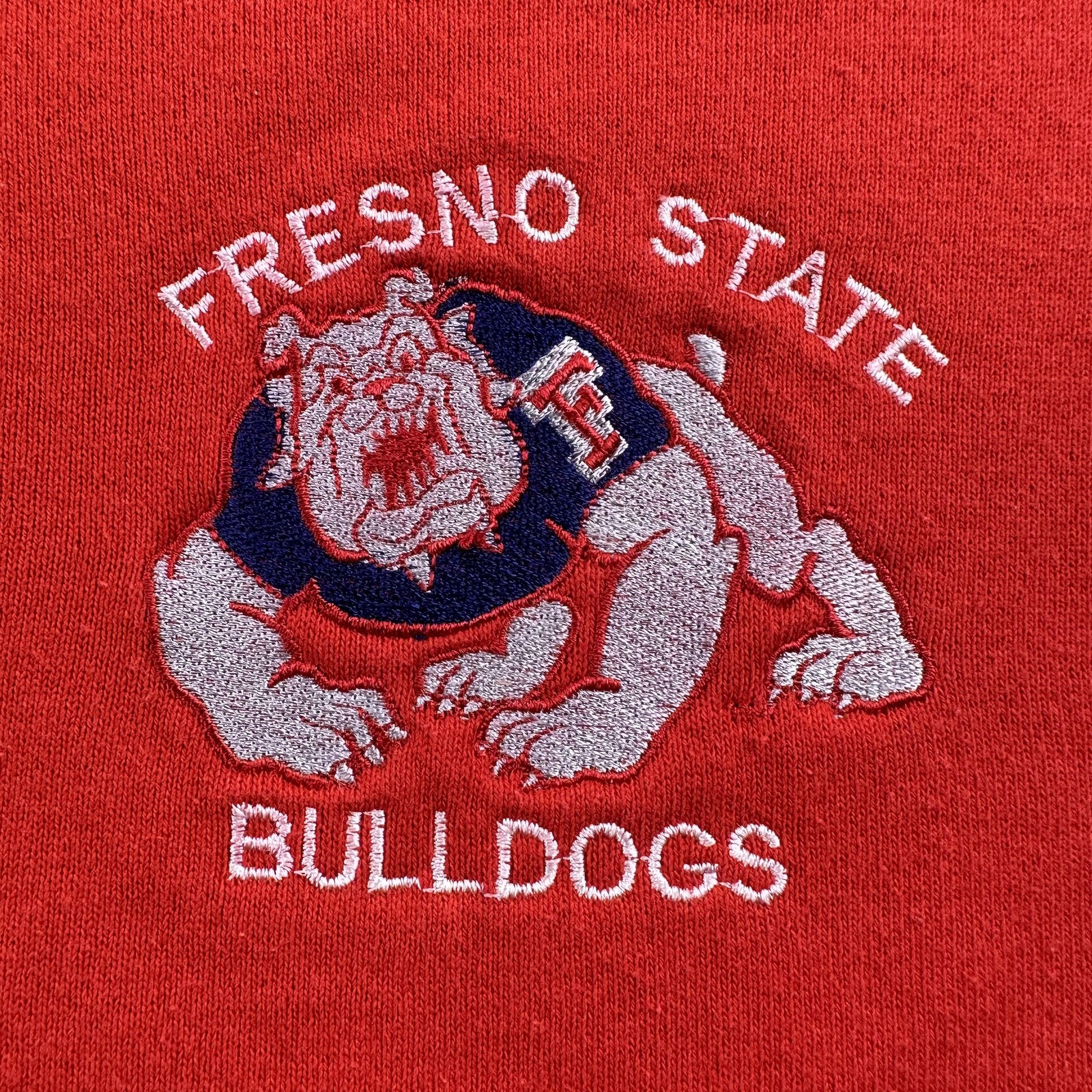 Vintage Fresno State Bulldogs Sweatshirt Mens XL Red Crewneck University USA 90s