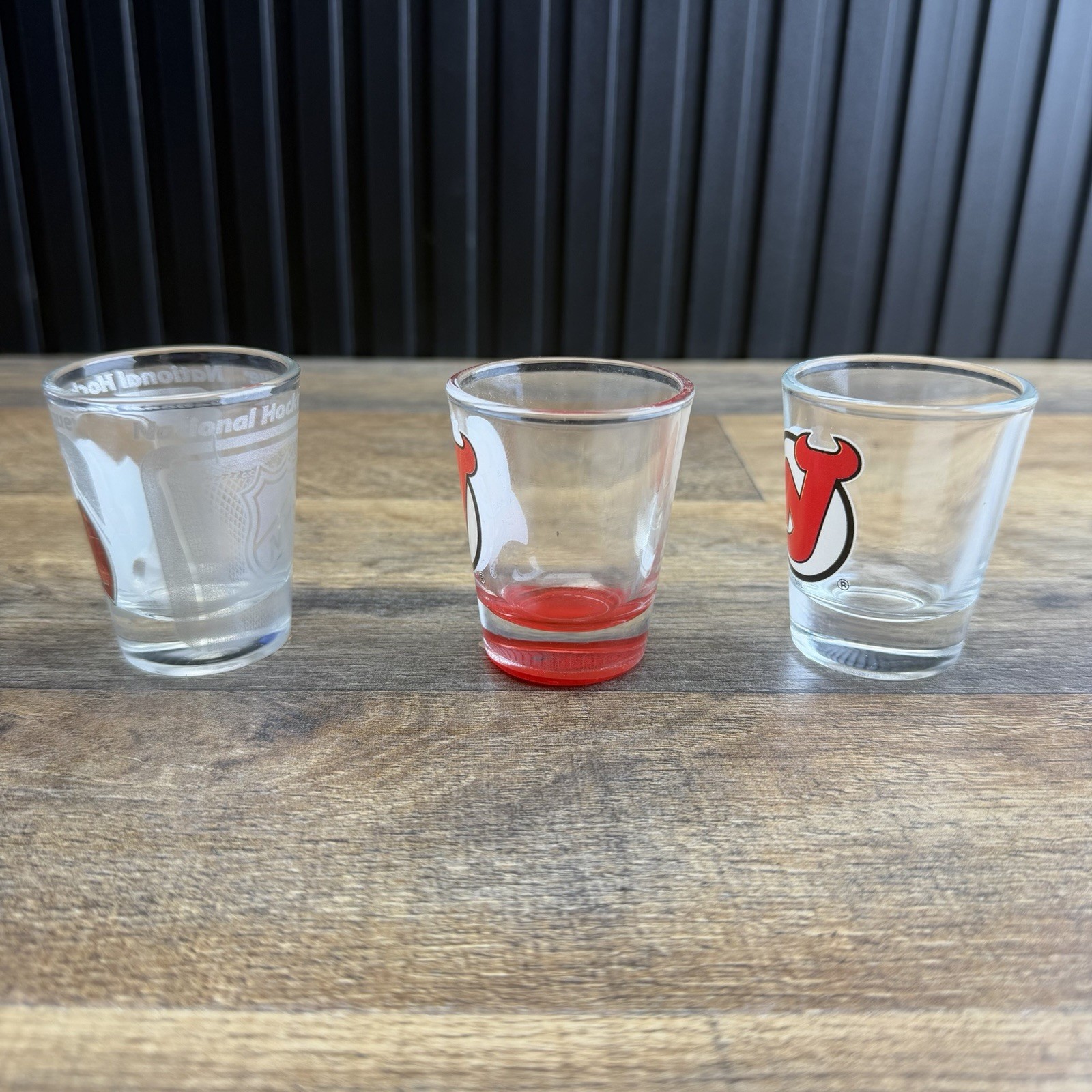 NHL New Jersey Devils 2.5 oz Logo Shot Glass Set of 3