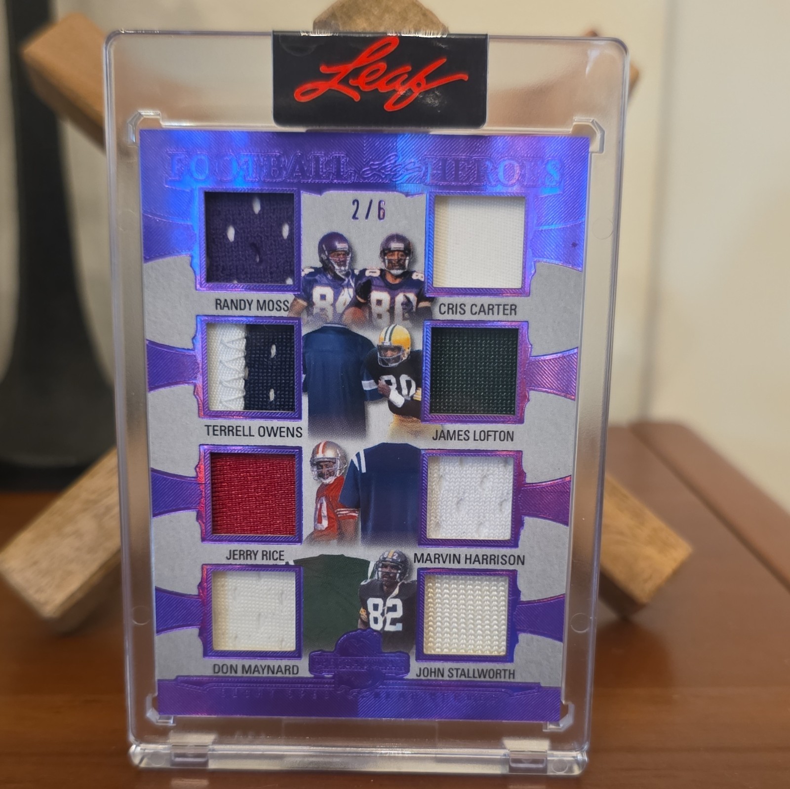 2022 Leaf Football Heroes Purple #FH-3 2/6 Game-Used Jersey Relic Auto
