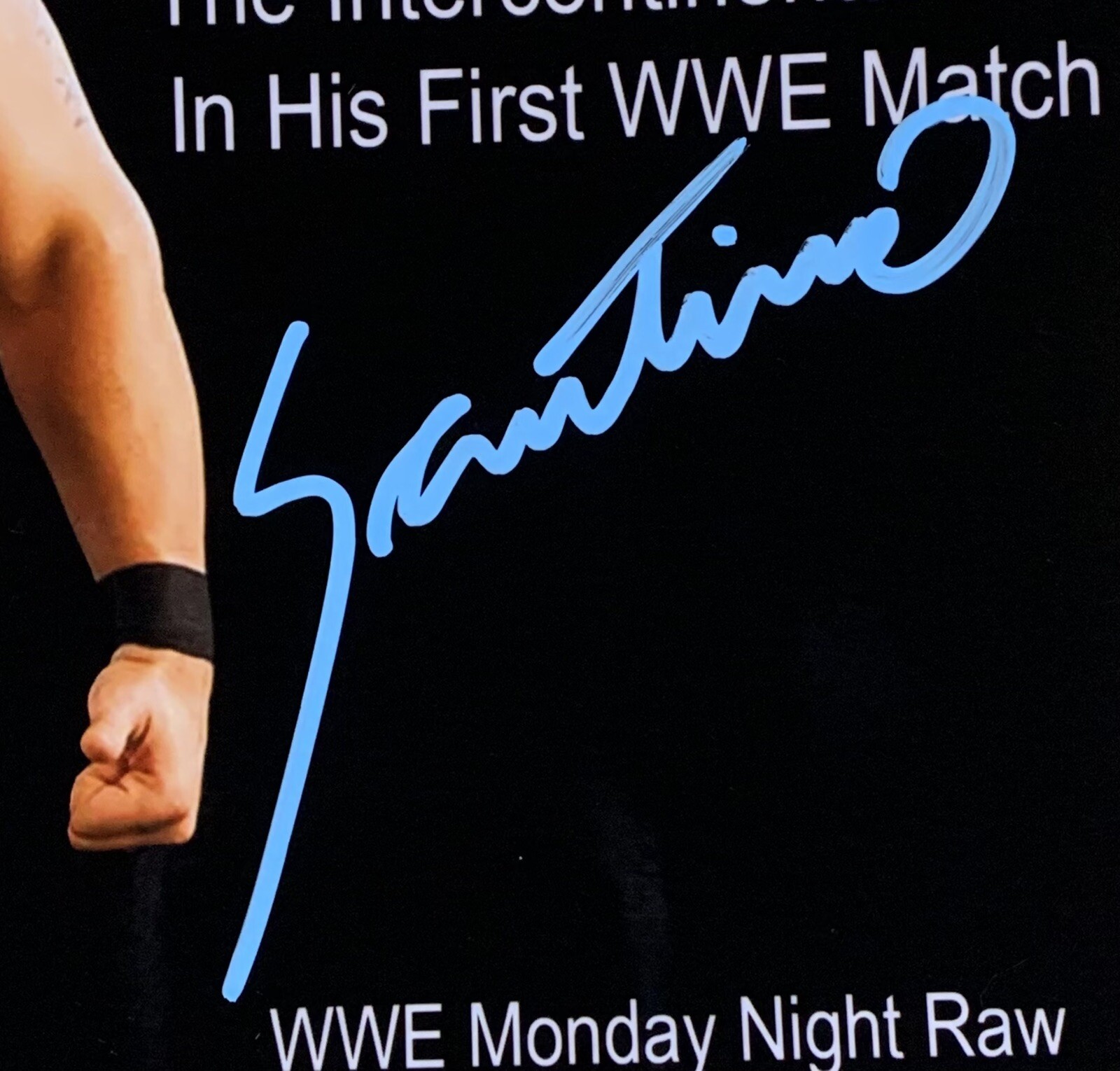 SANTINO MARELLA Autographed Glossy CUSTOM Intercontinental Champion 8×10