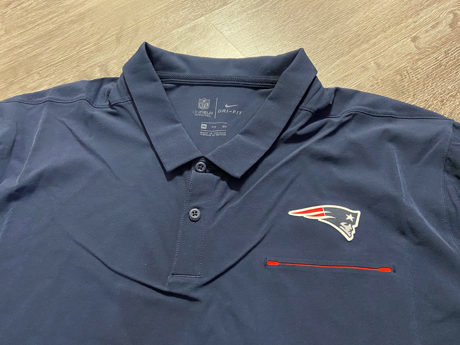 Nike NFL New England Patriots On-Field Sideline Elite Polo Shirt 3XL AO3215-419