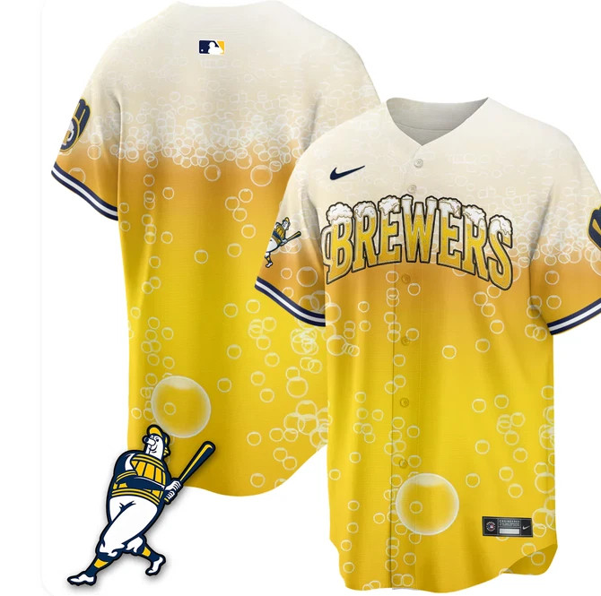 Brewers “Pitcher & Pint” Baseball Jersey