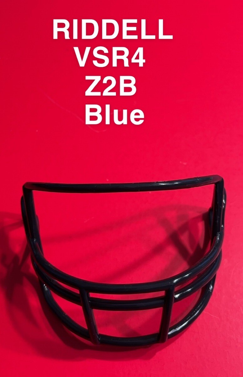 RIDDELL Z2B VSR4 Navy Blue Mini Football Helmet Facemask Replacement Conversion