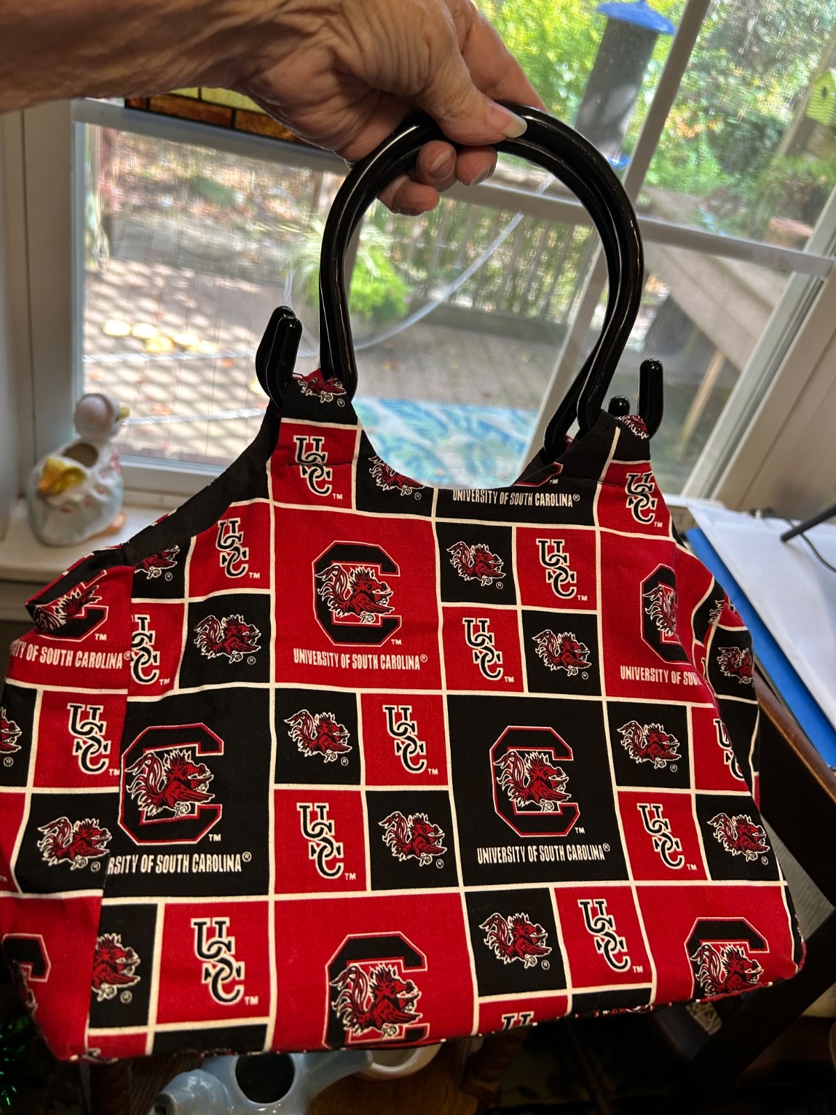 USC Pride. Show your Colors with A Handmade Gamecock Purse, Black, White and Red