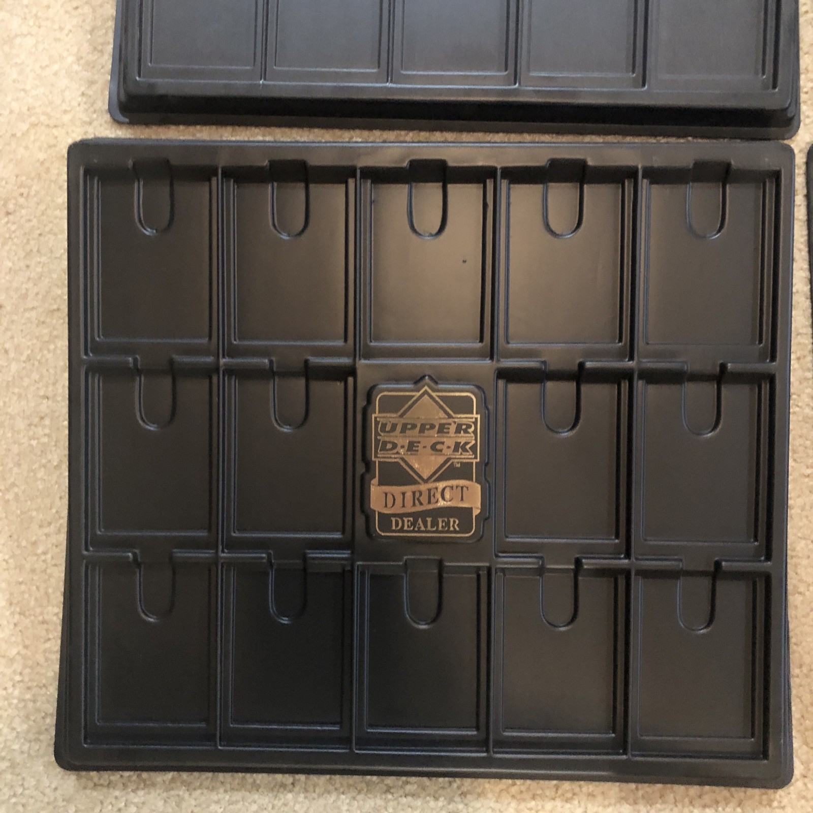 4 New UD Upper Deck Direct Dealer Card Sorting Tray Stackable Stackable Black