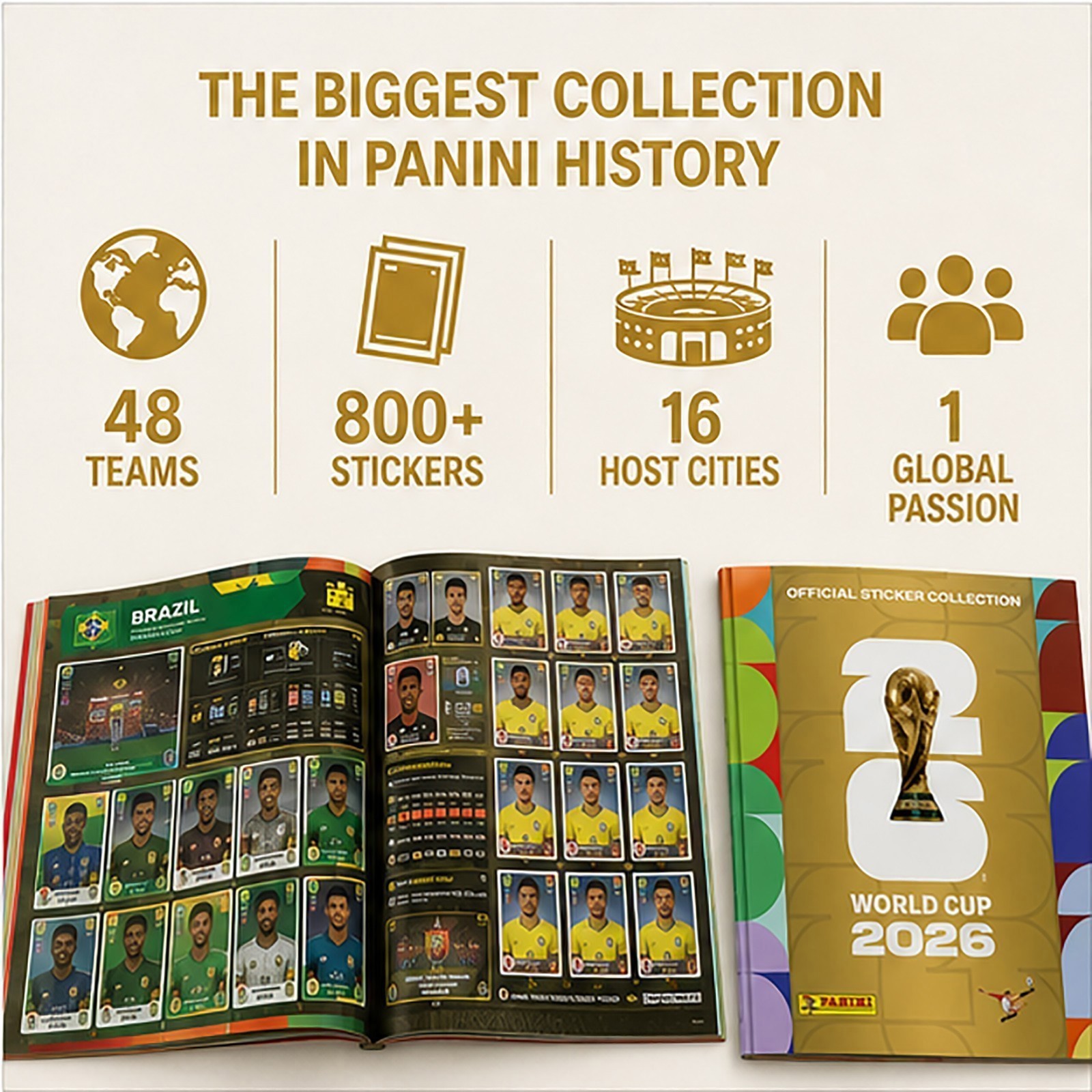 Panini FIFA World Cup 2026 Hard Cover Album Version SEALED! 【Collect A-E】
