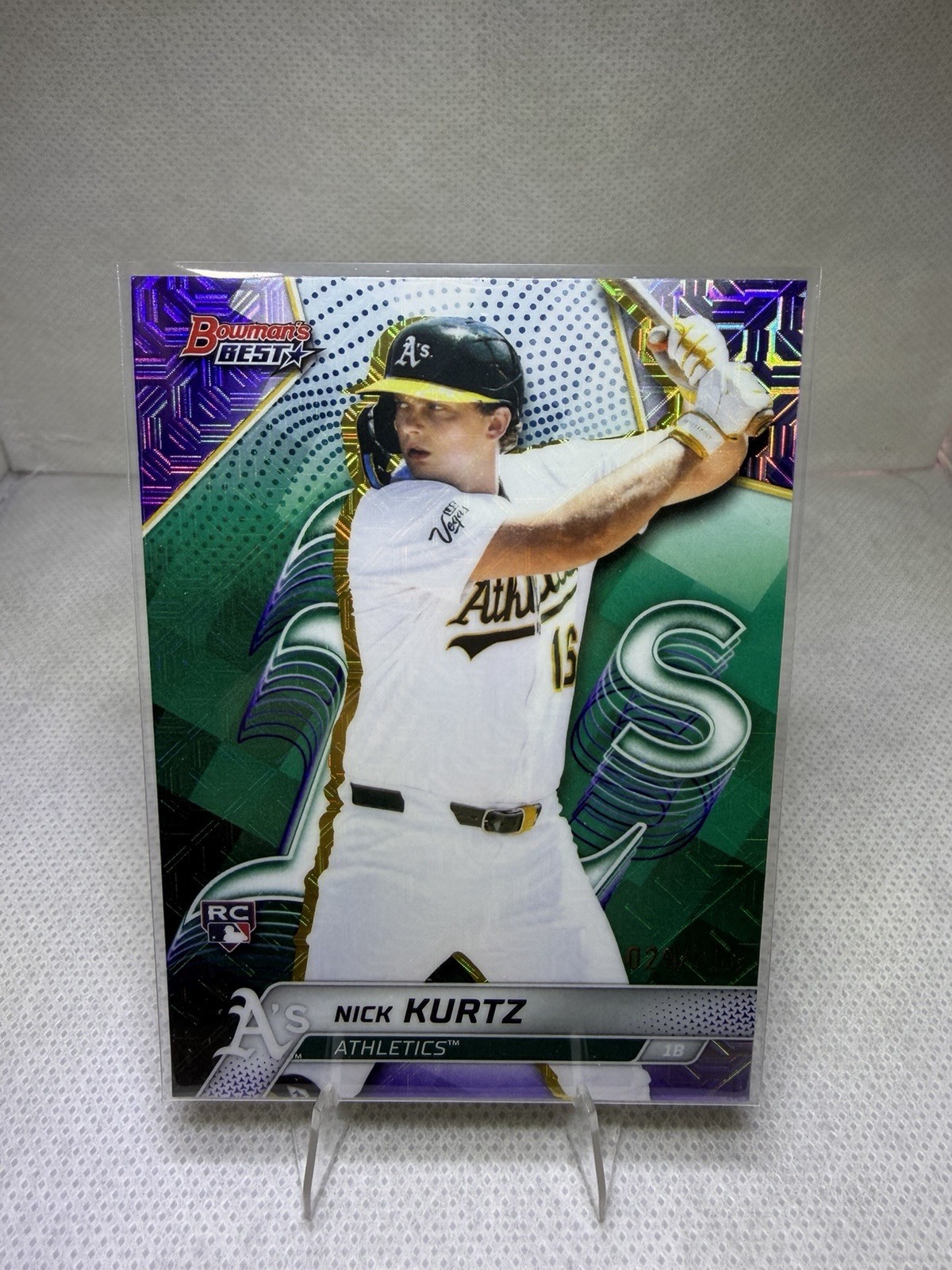 2025 Bowman’s Best – Nick Kurtz #42 Purple Refractor /250 (RC)