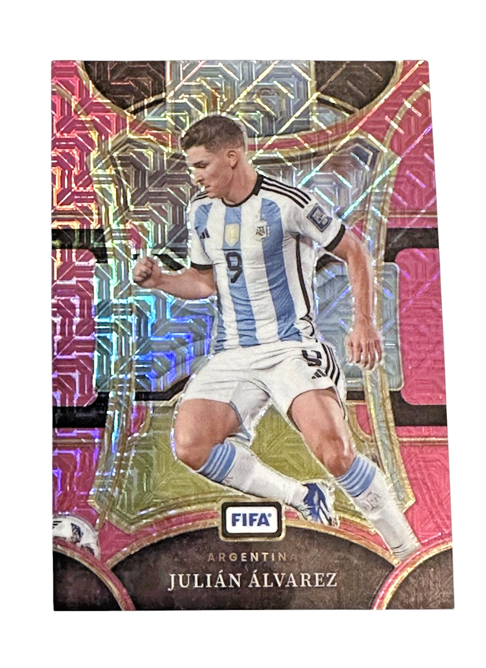 2023-24 Panini Select FIFA – Mezzanine Julian Alvarez #176 Pink Mojo Prizm /199