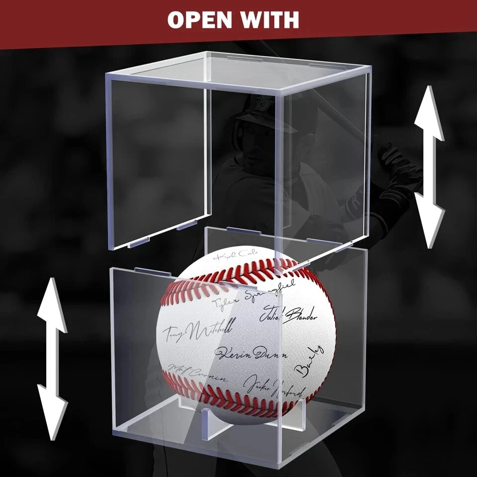 baseball display case, baseball holder display case, acrylic uv protected case