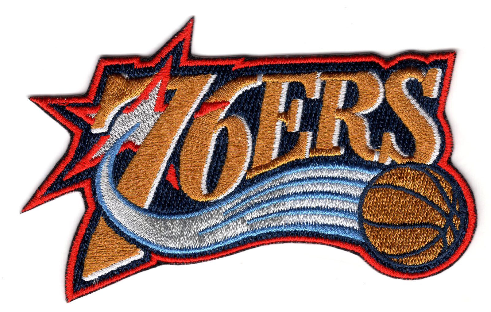 Philadelphia 76ers 4″ Retro Iron On Embroidered Patch~ Free Tracking!
