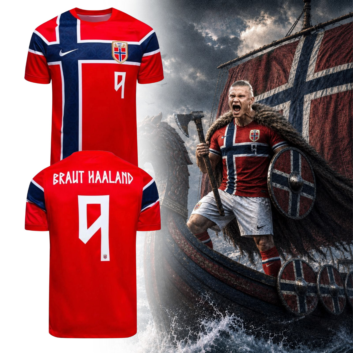 SO HOT! Braut Haaland Norway 2026 WC Home Jersey 3D Soccer Fan Gift Unisex S-5XL