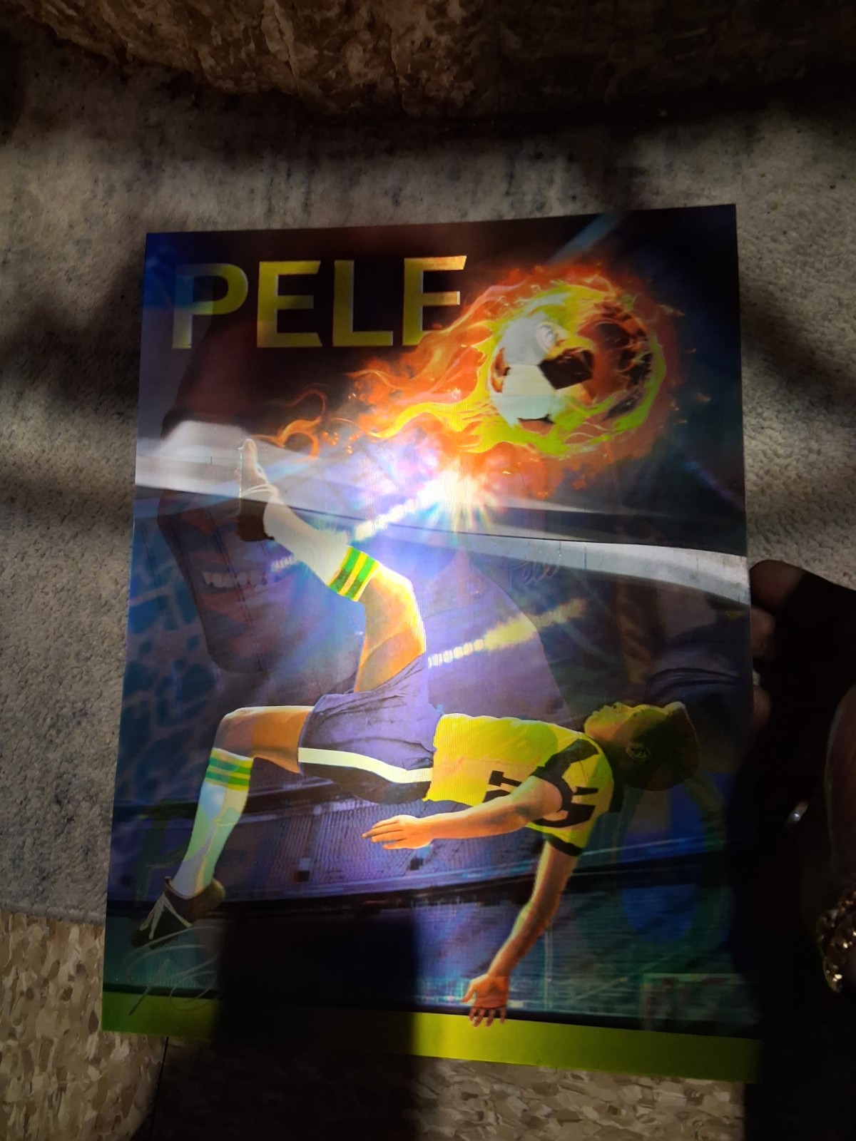 Pele Brazil Holographic11x14 UnFramed 3D 3 in 1