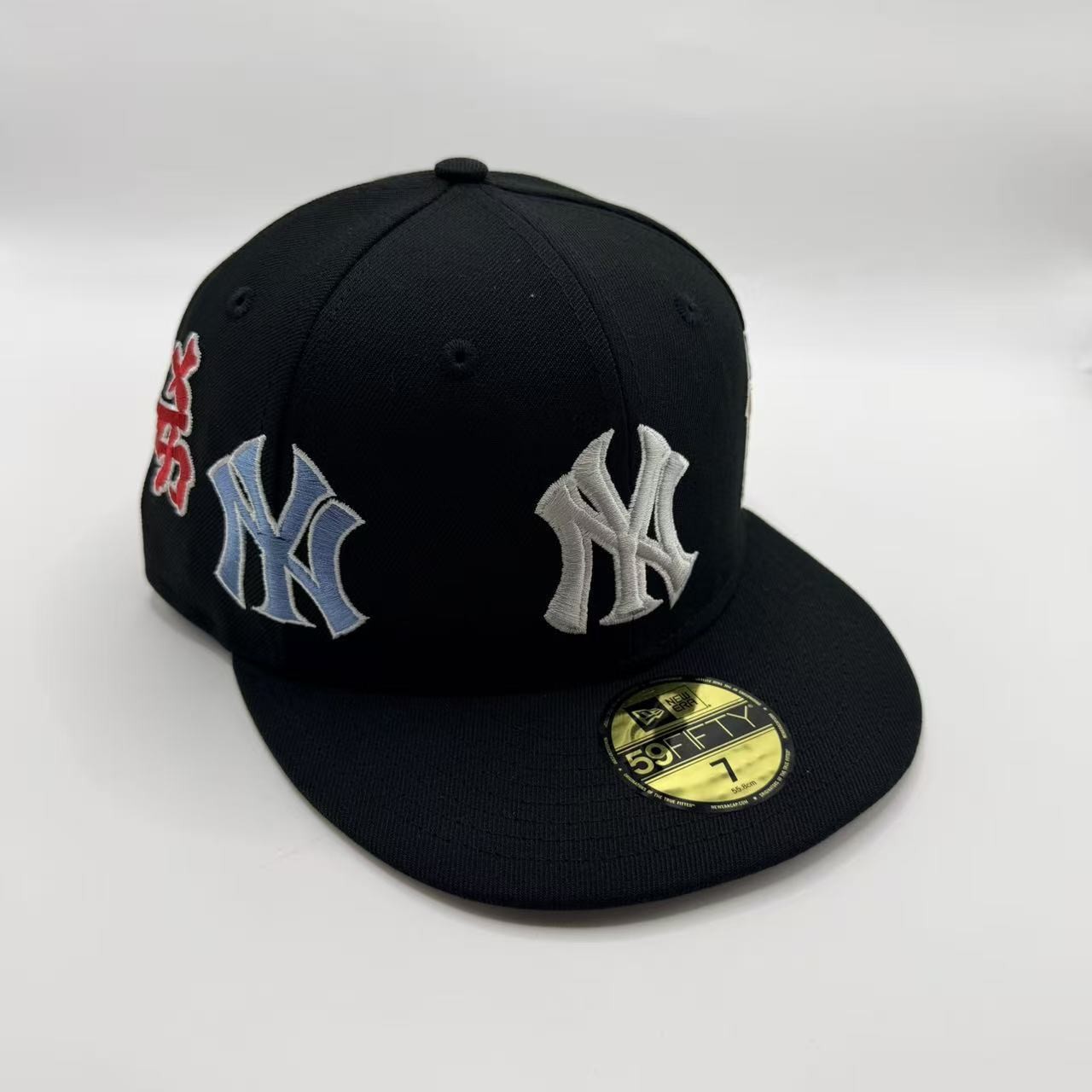 Black Supreme New York Yankees All Over Kanji New Era Fitted Hat Cap
