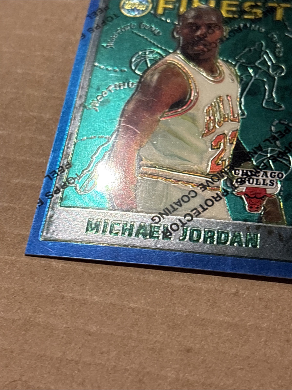 1995-96 Topps Finest Michael Jordan #229 w/ Protective Coating Chicago Bulls